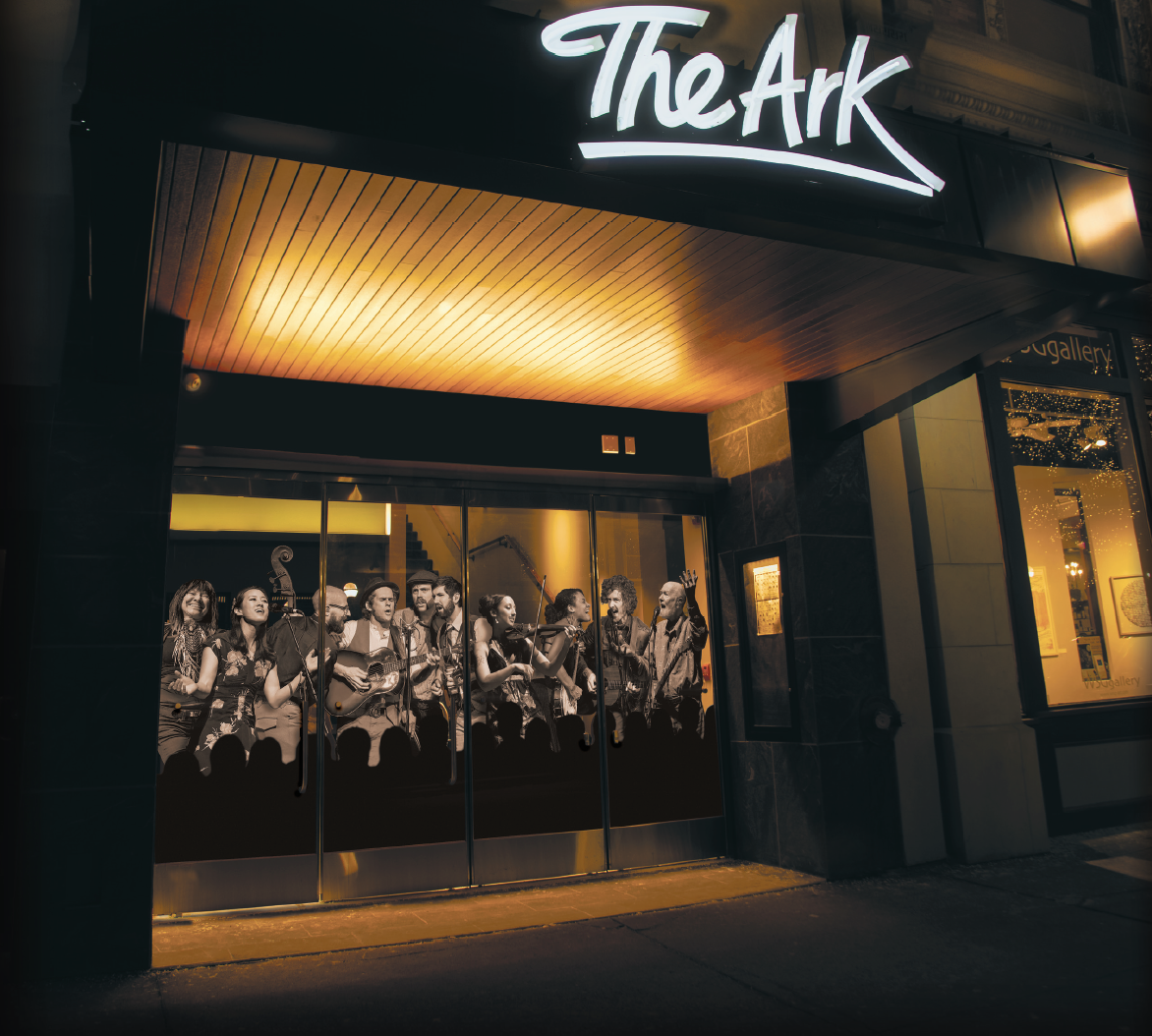 Glass door design, photo montage. Photography: Andy Rogers.