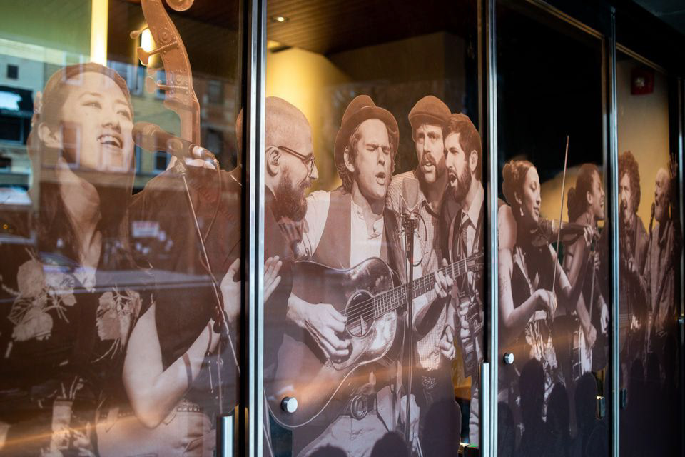 Glass door design, photo montage. Photography: Andy Rogers.