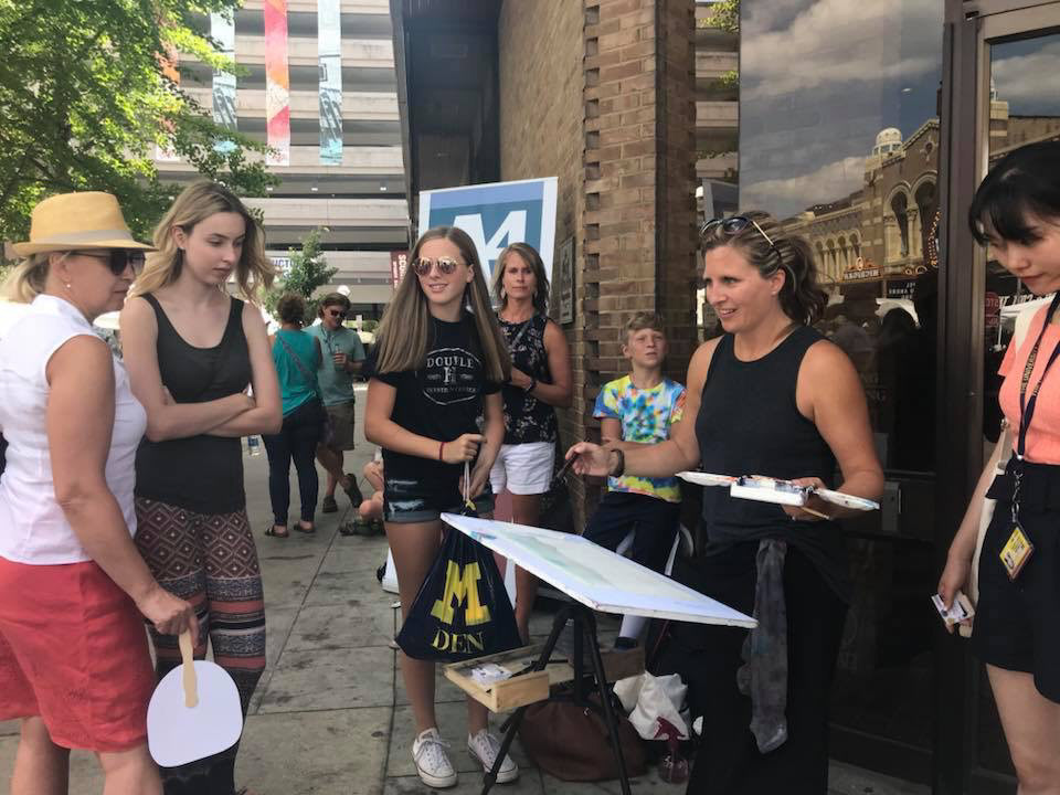 Live Watercolor Painting for A4, All About Ann Arbor