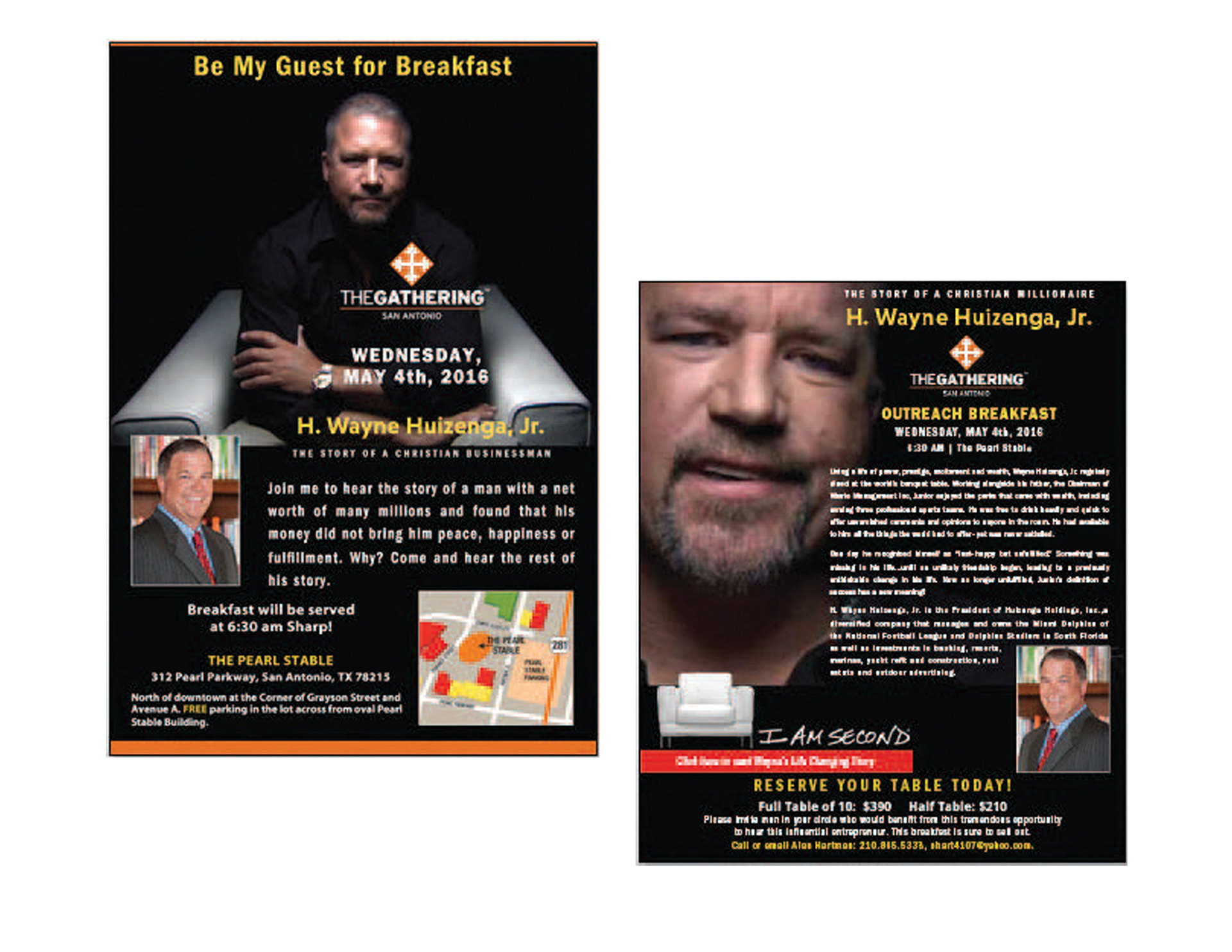 Design, Layout, Photo Editing and Production / Interactive Event Flyer Emails