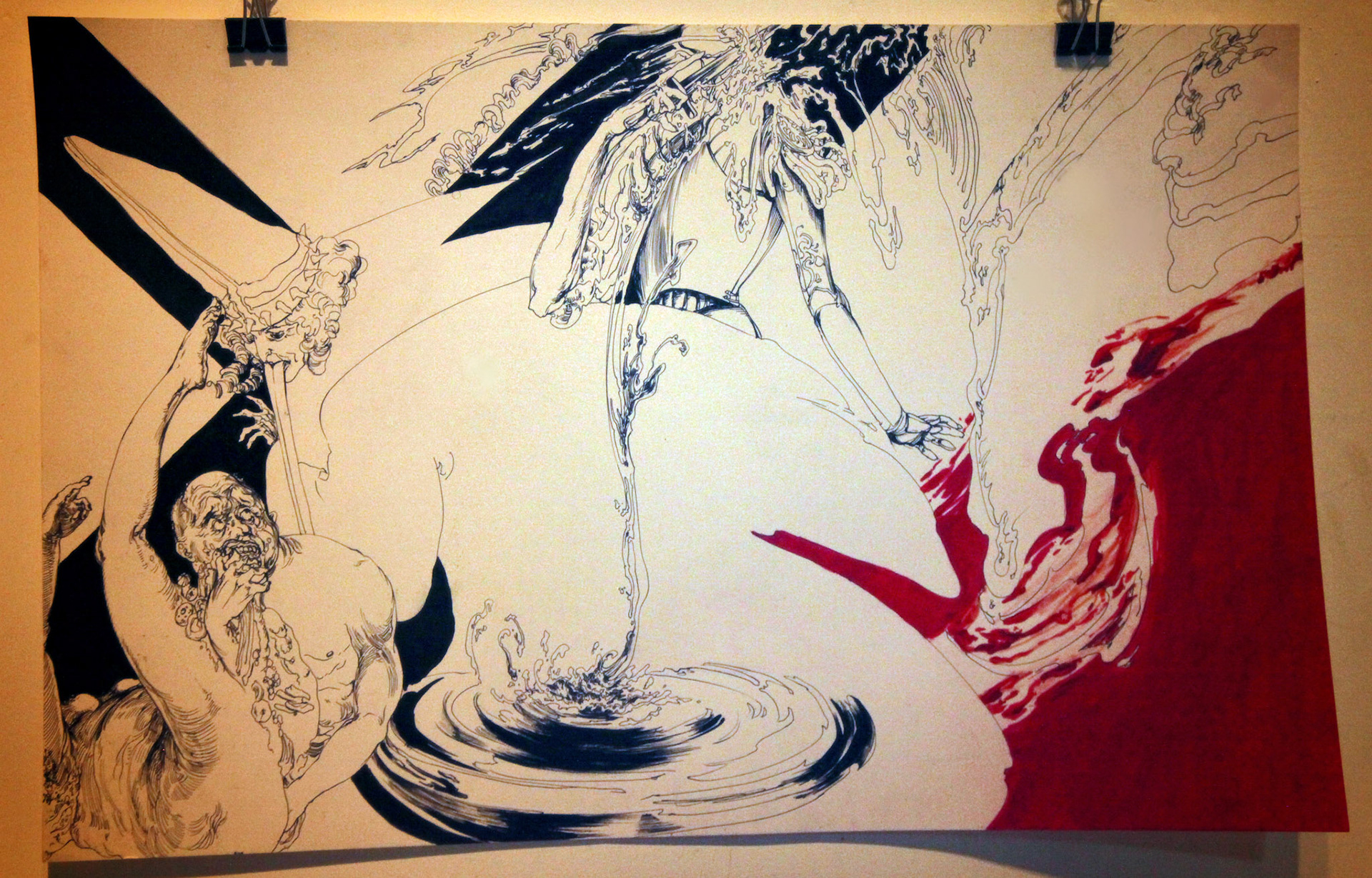 Death of Joan of Arc (2016). 28 x 43,2 cm. © Dali Wu.