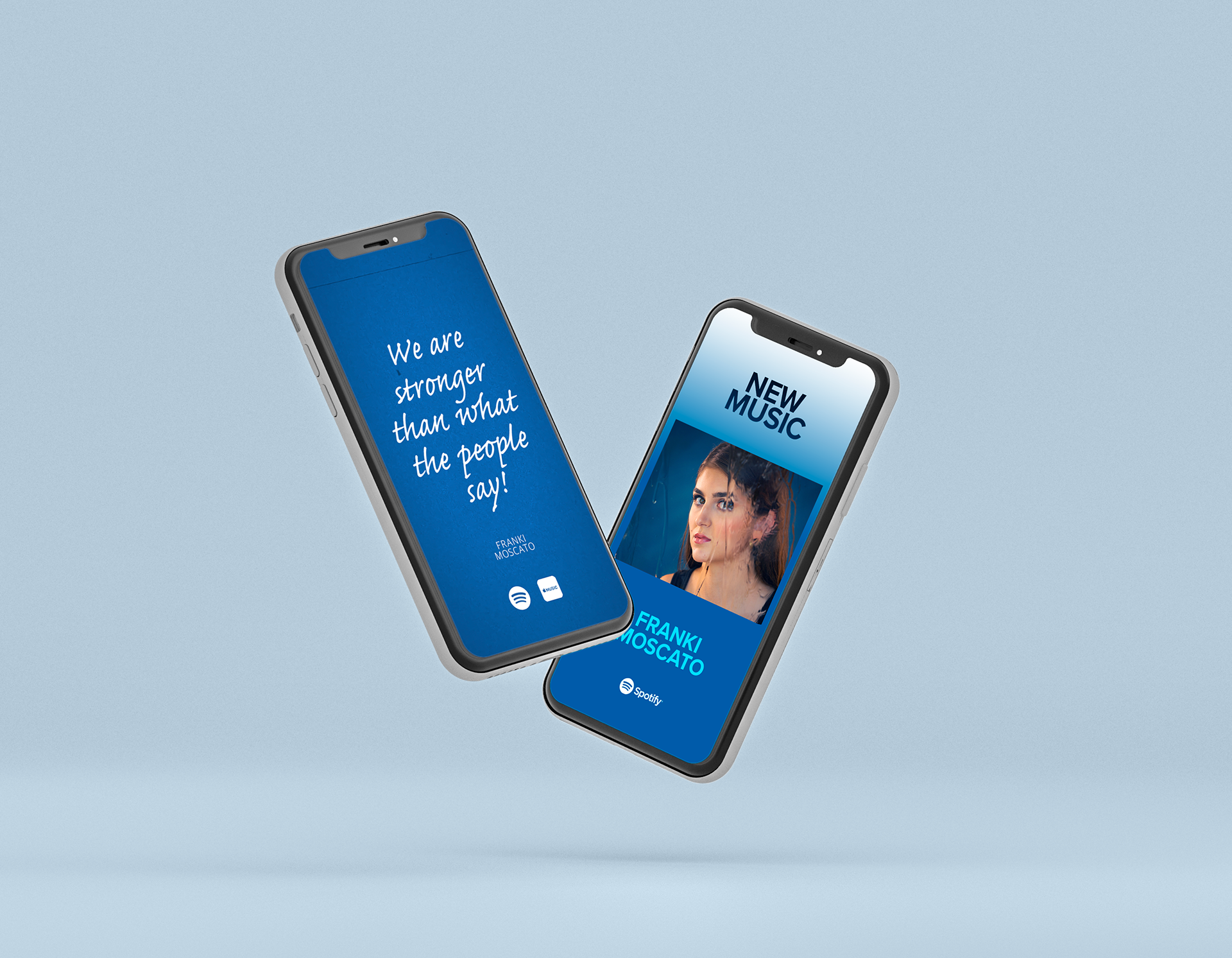 Iphone mock-up promoting 'Cheap Betray'