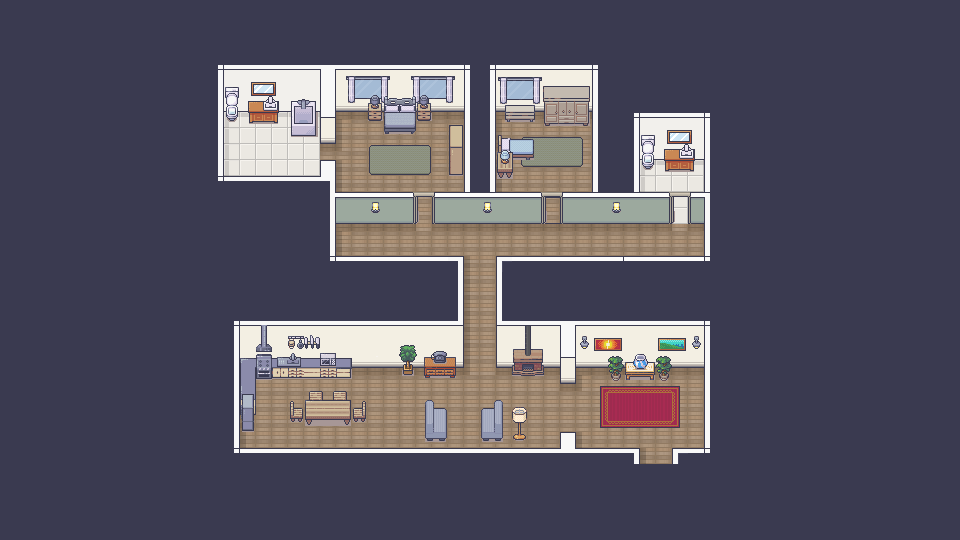Mansion with furniture