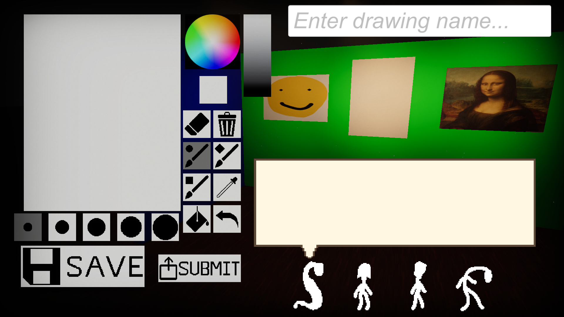 Main drawings screen