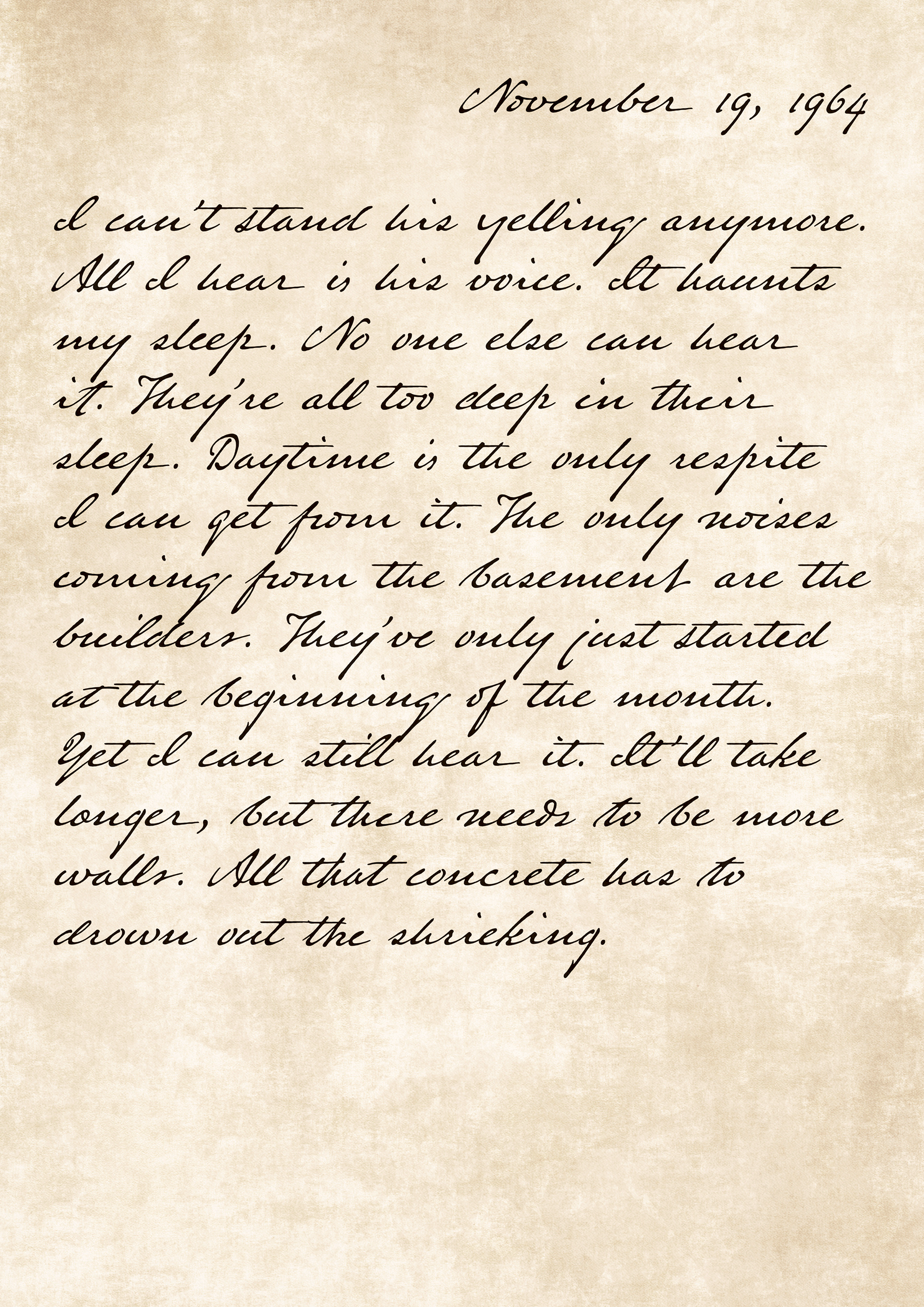 Mary's Diary Entry