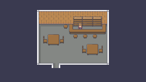 Bar with furniture