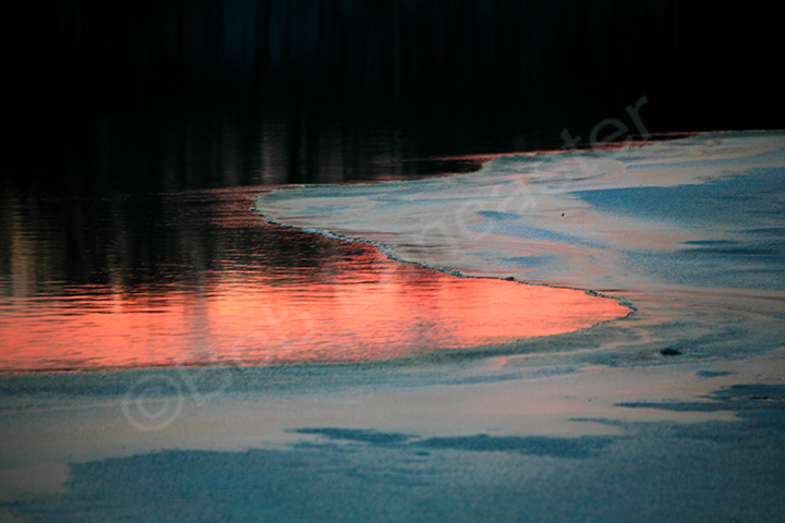 Sunset reflection Cedar river