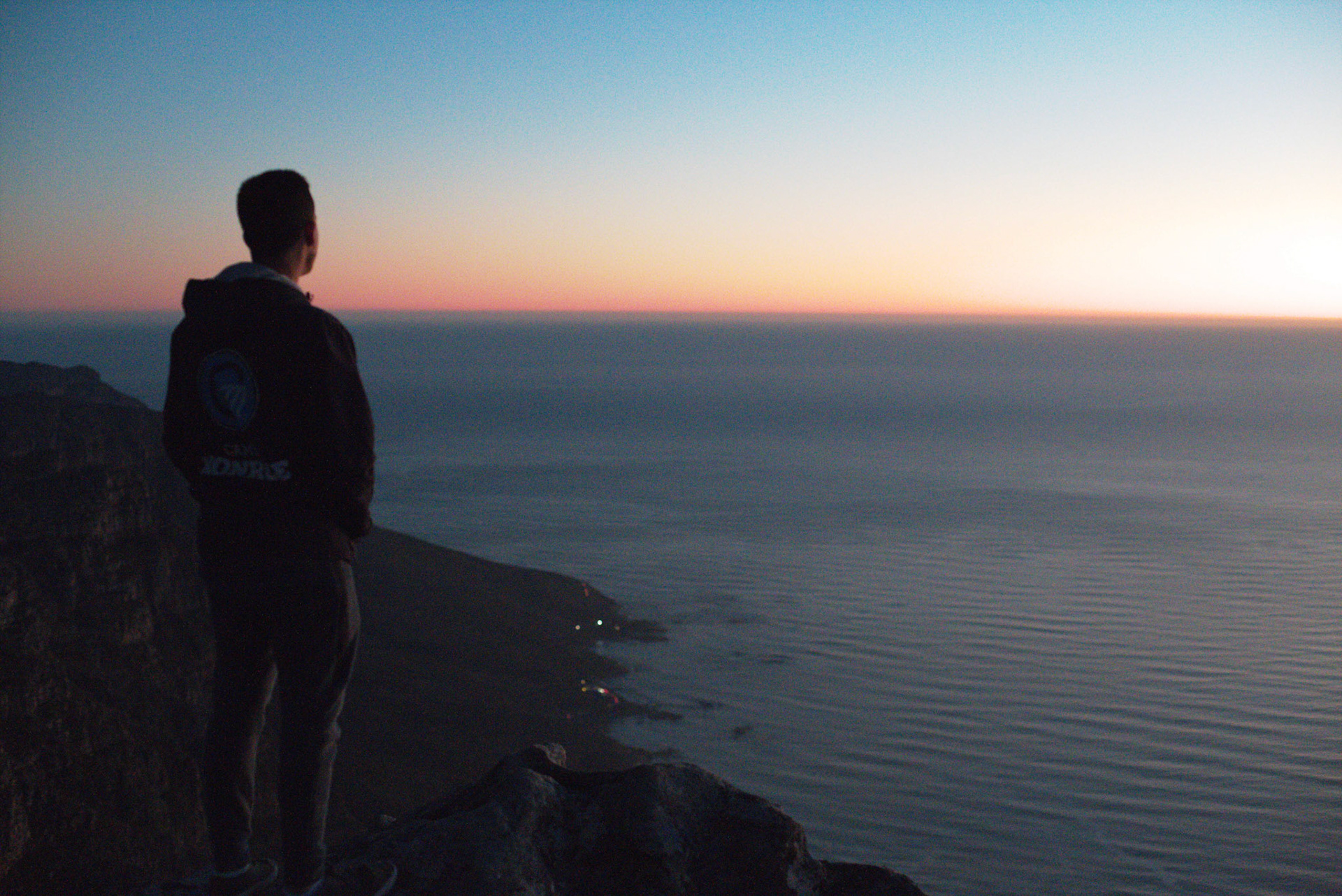 Table Mountain at sunset, the walk down in the dark was not fun