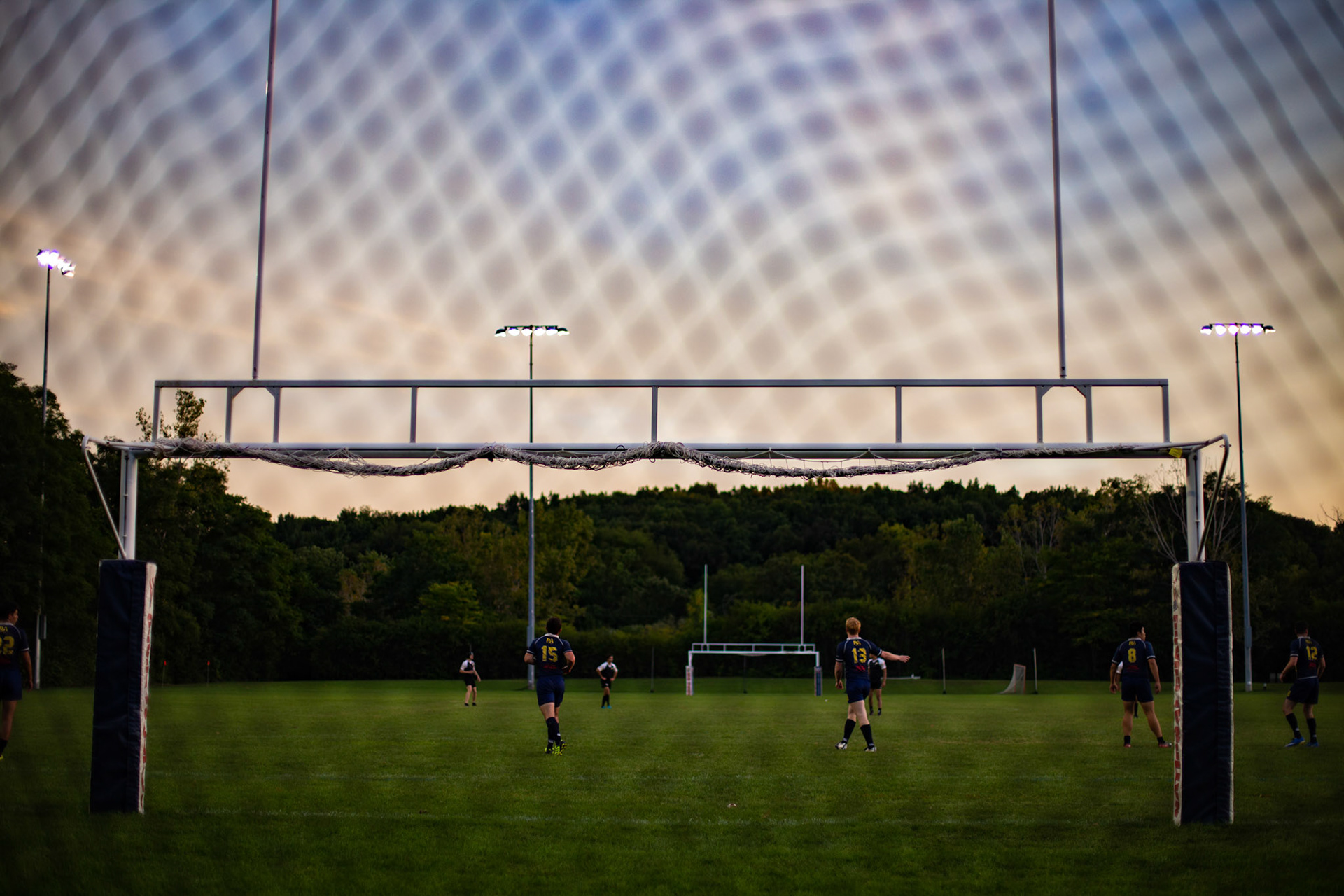 sunset over the Michigan vs Michigan State rugby game