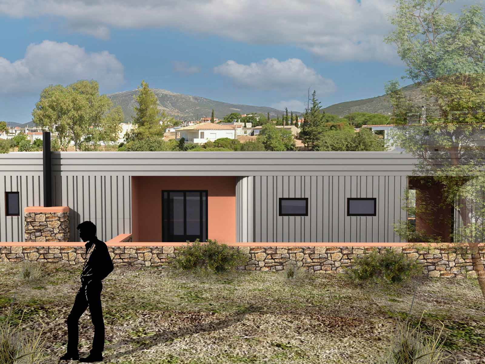 3d Render, Perspective view No10, work project Abstract, Athens 2026