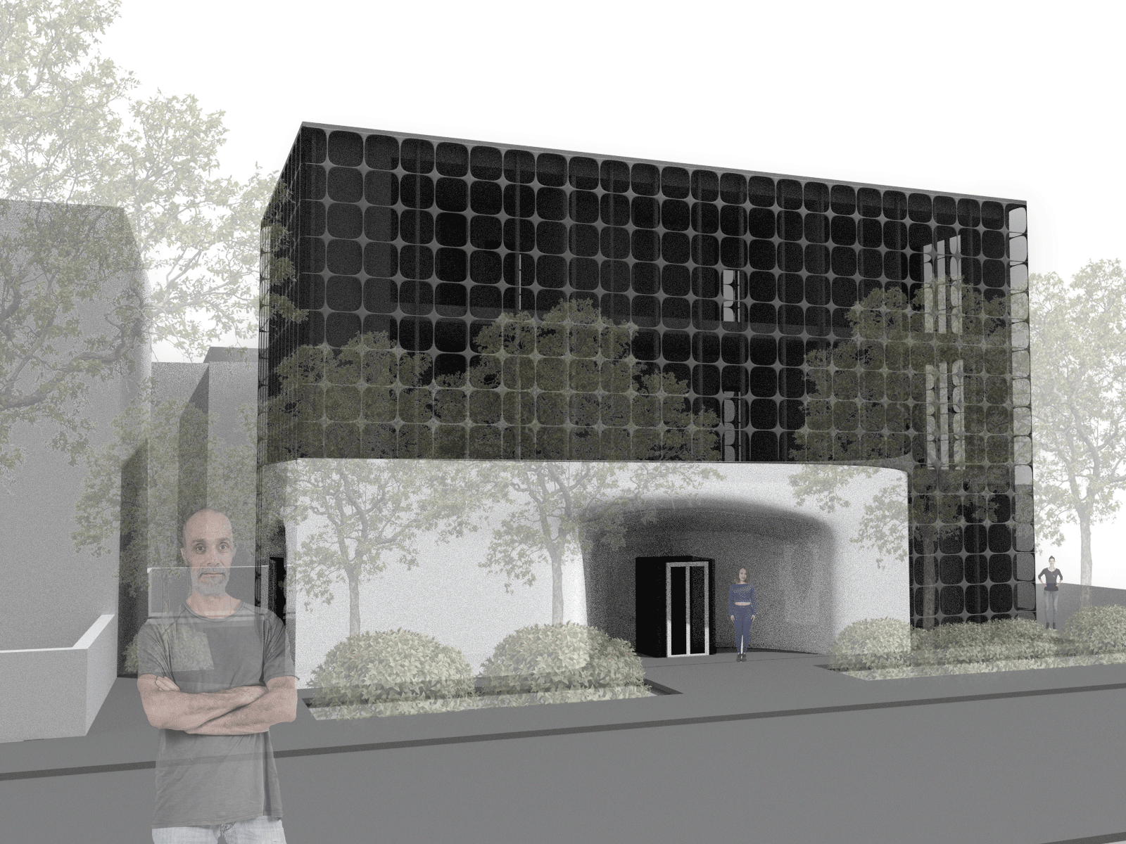 3d render,  perspective view N04, work project Abstract, Athens 2025