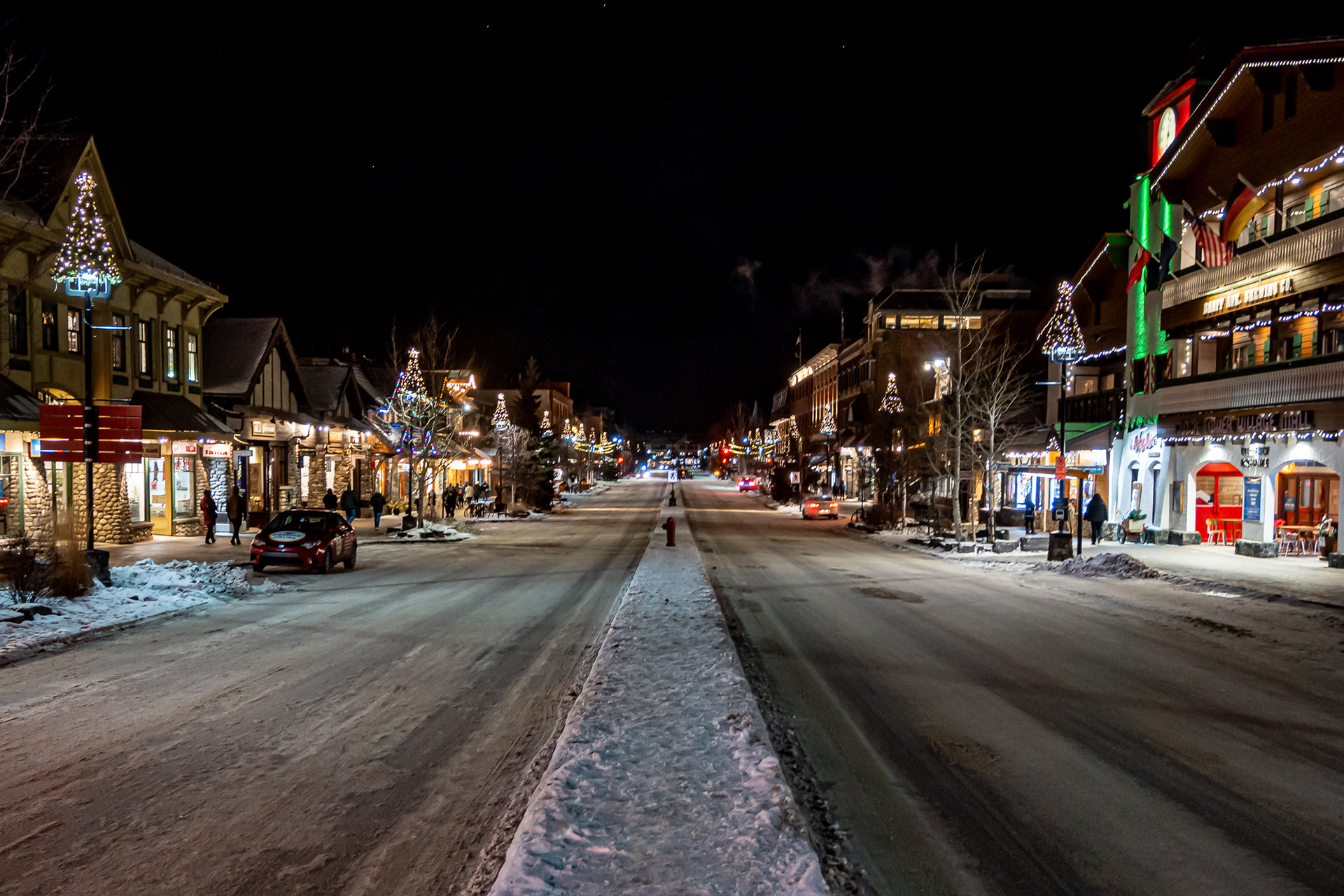 Banff at night