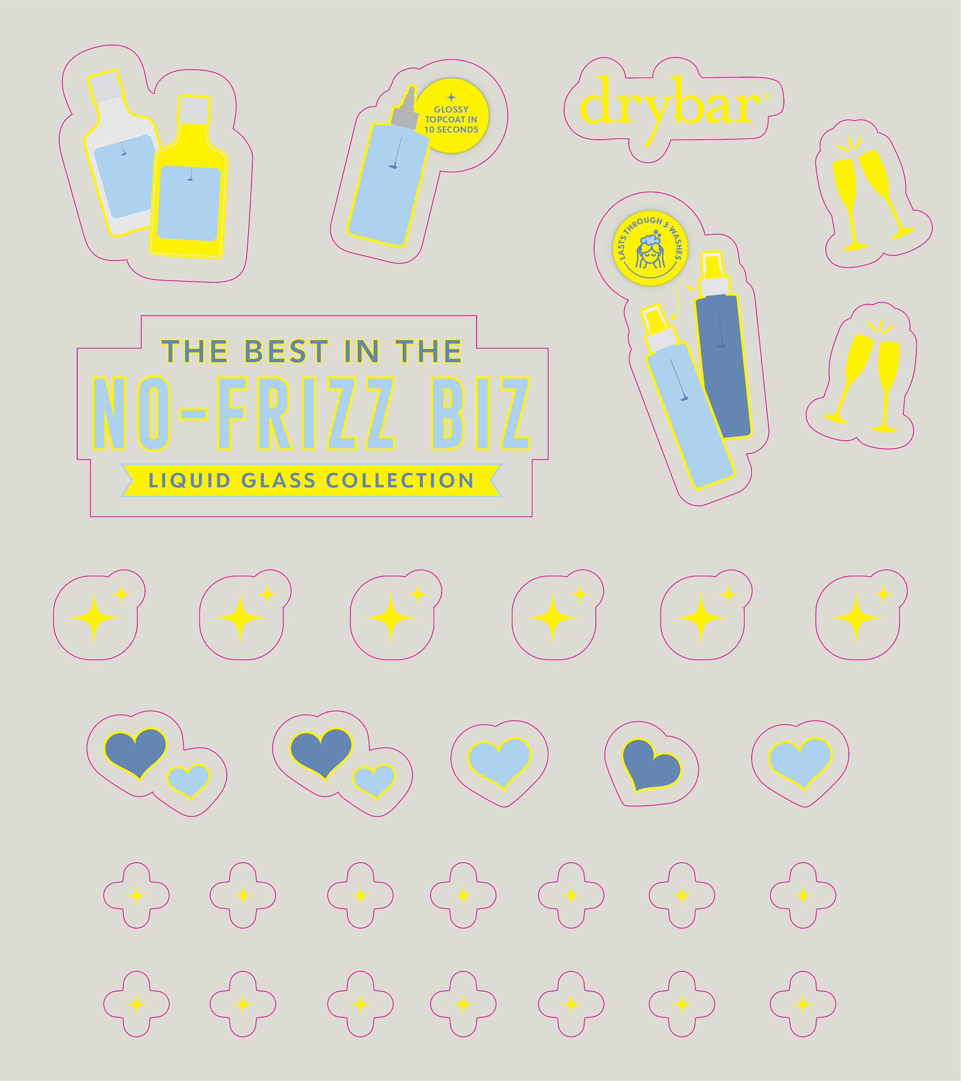 Liquid Glass Mirror Clings Stickers