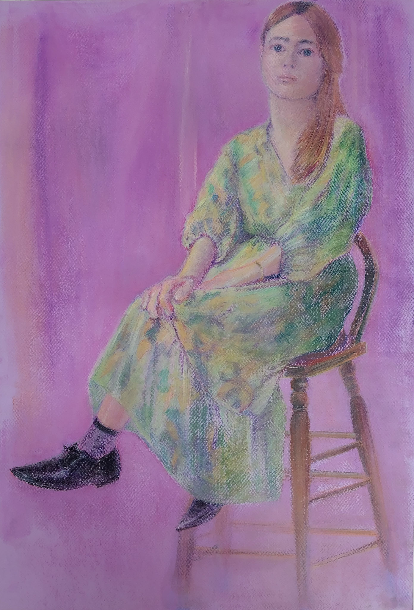 Woman in green dress 2023