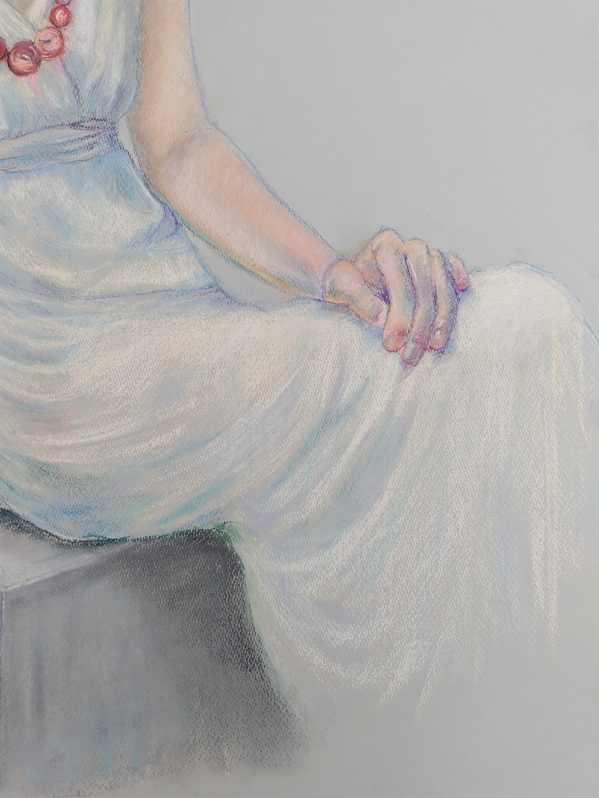 detail of Luminescence (Mina in a white dress) 2025
