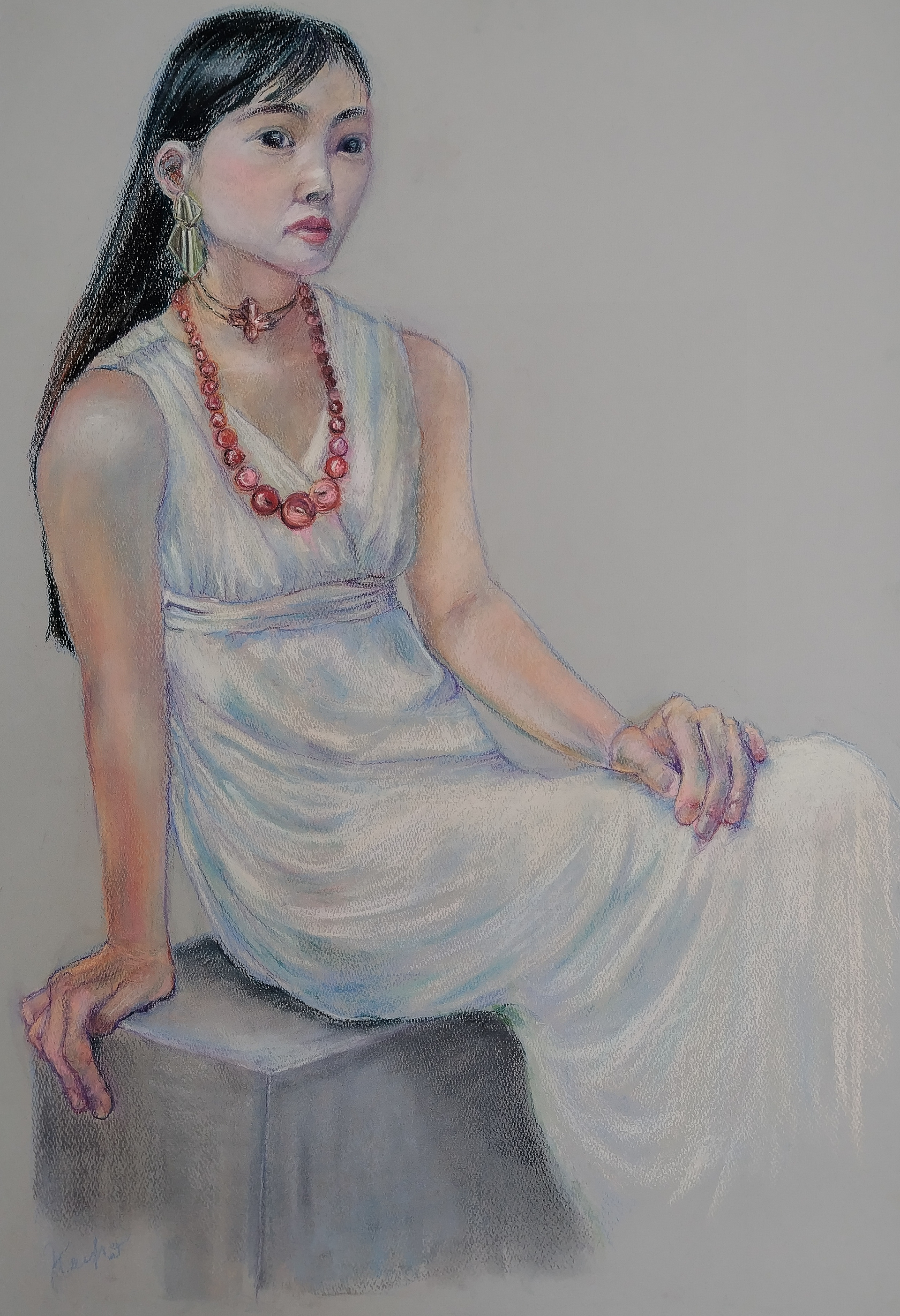 Luminescence (Mina in a white dress) 2025