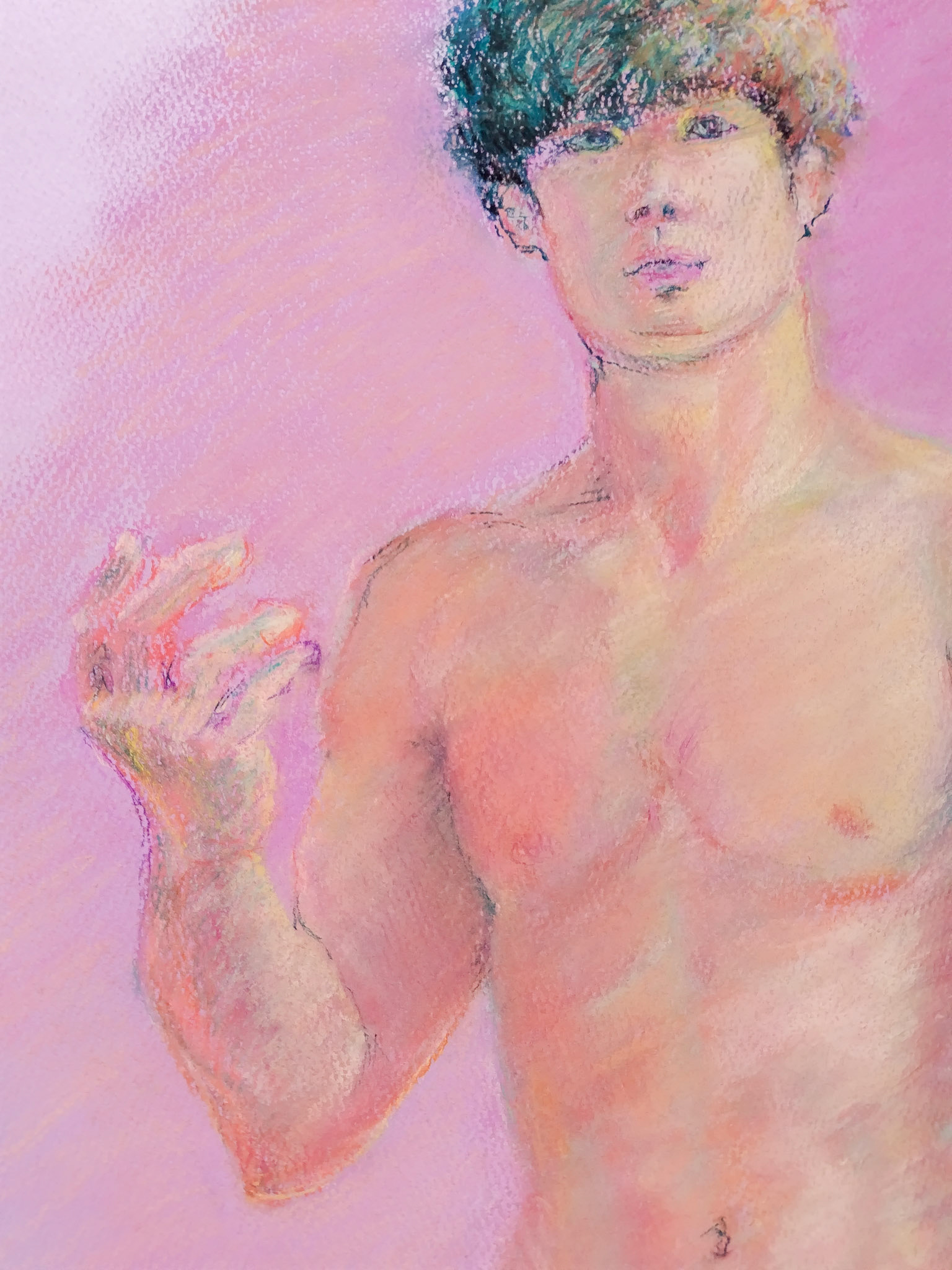 detail of Figurative Drawing (male nude) 2023