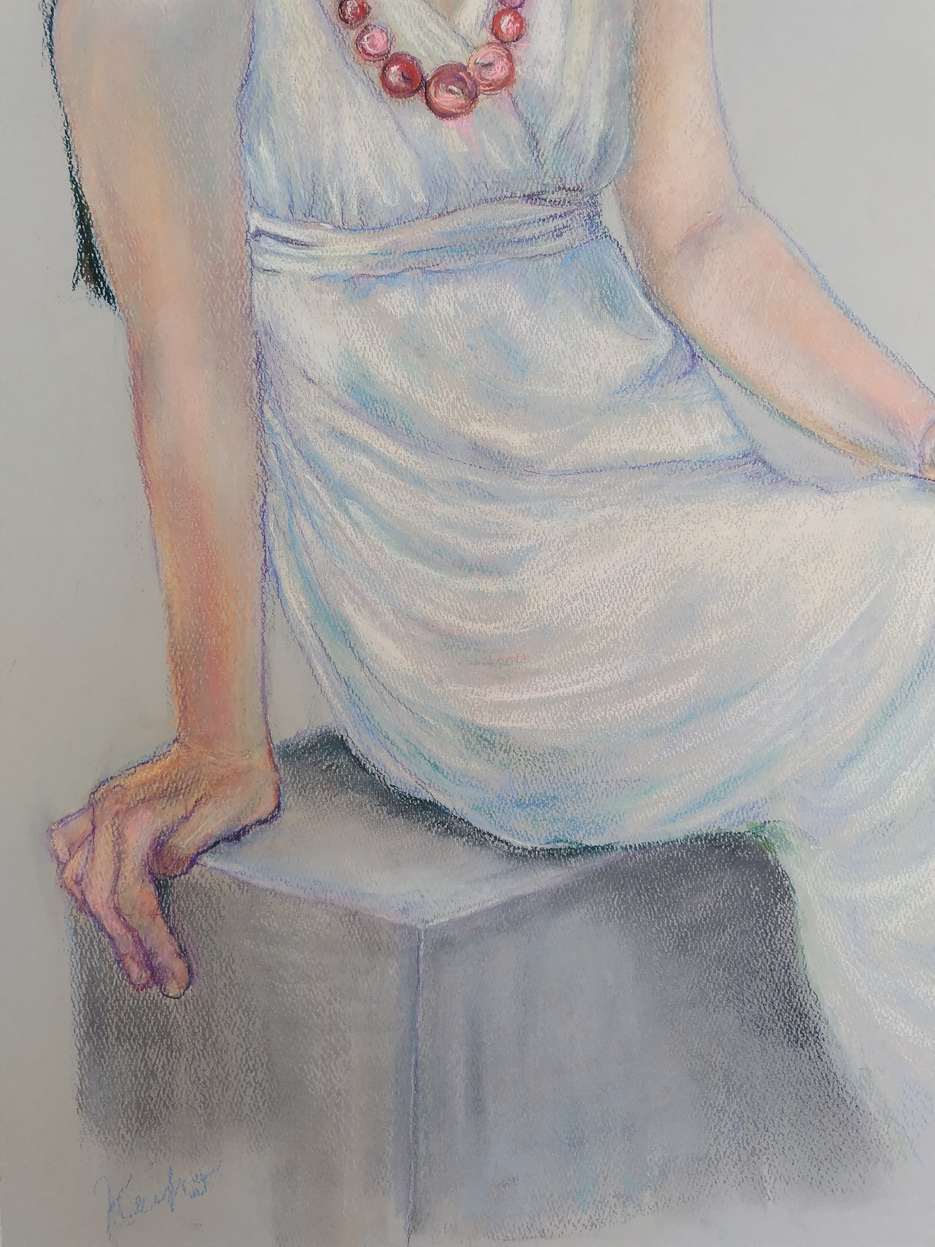 detail of Luminescence (Mina in a white dress) 2025