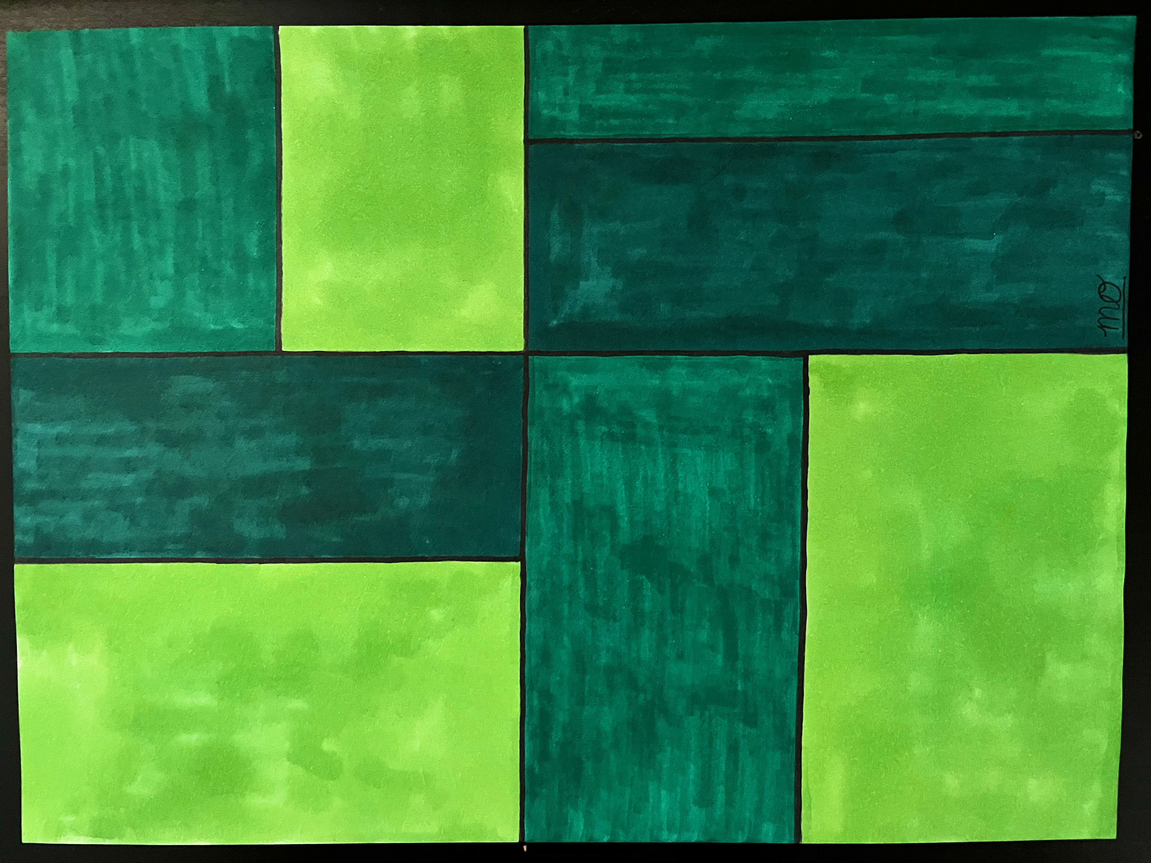 Monochromatic Green Rectangles