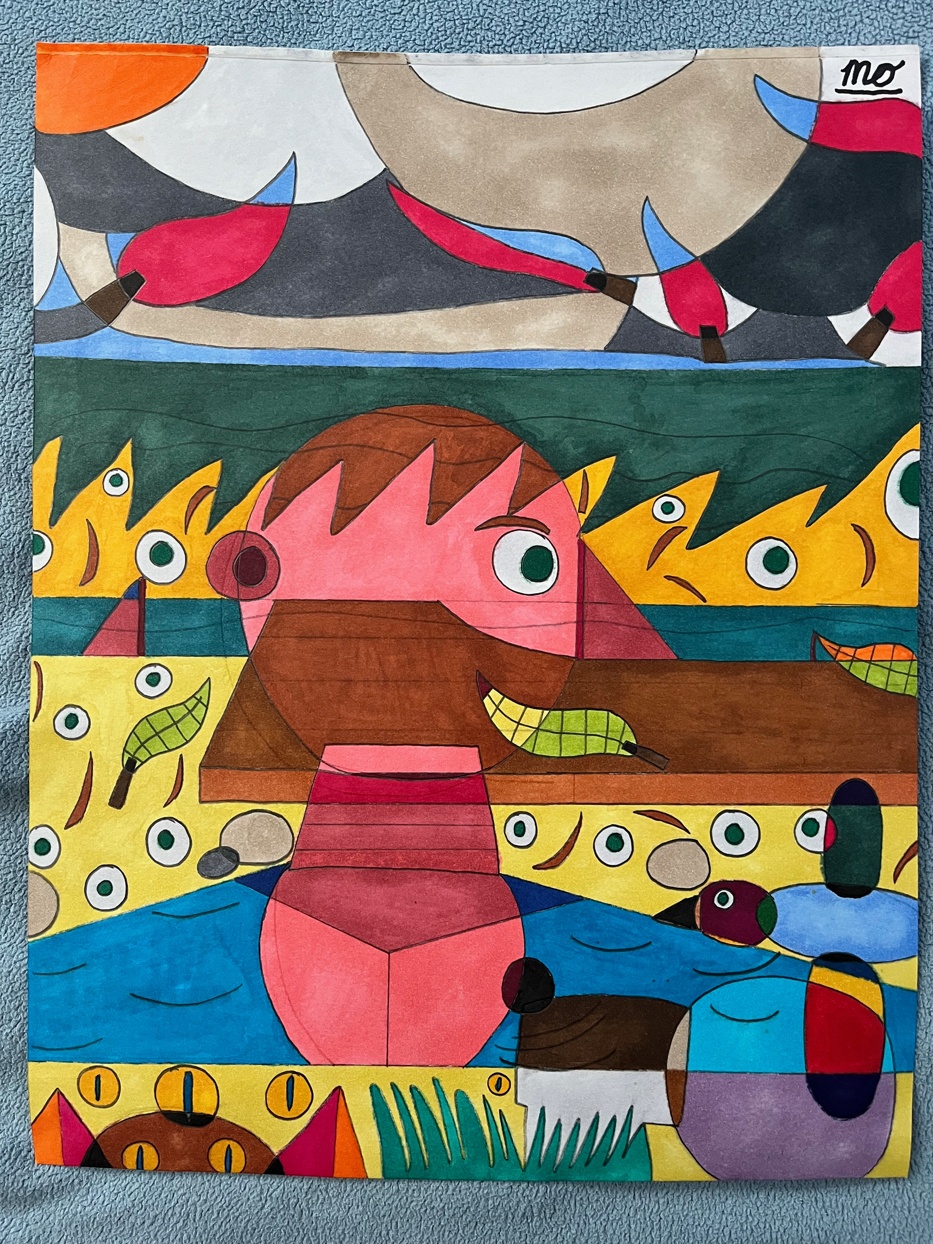 Man and Nature by the Dock