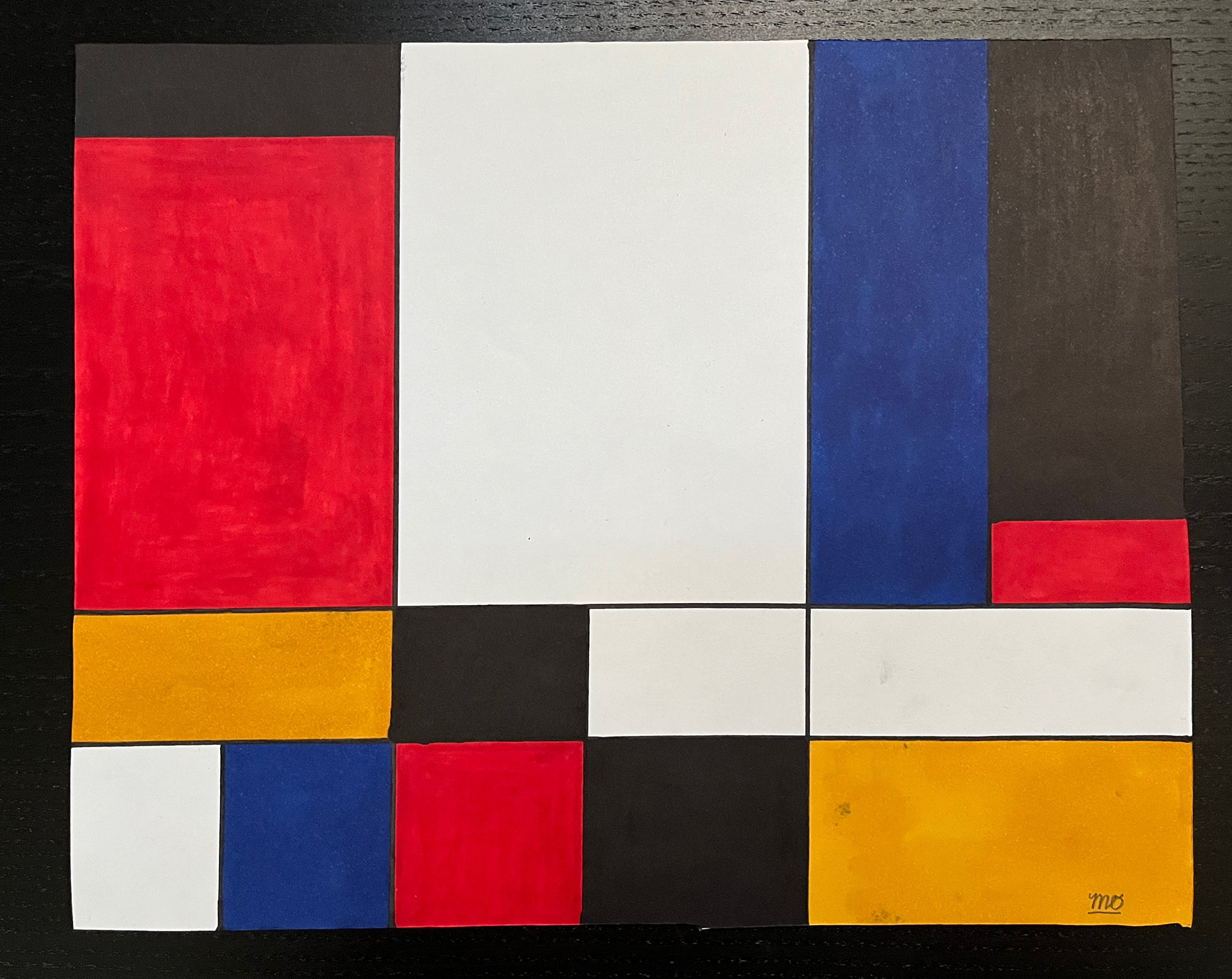 Abstract Squares and Rectangles (based on Composition A by Piet Mondrian)
