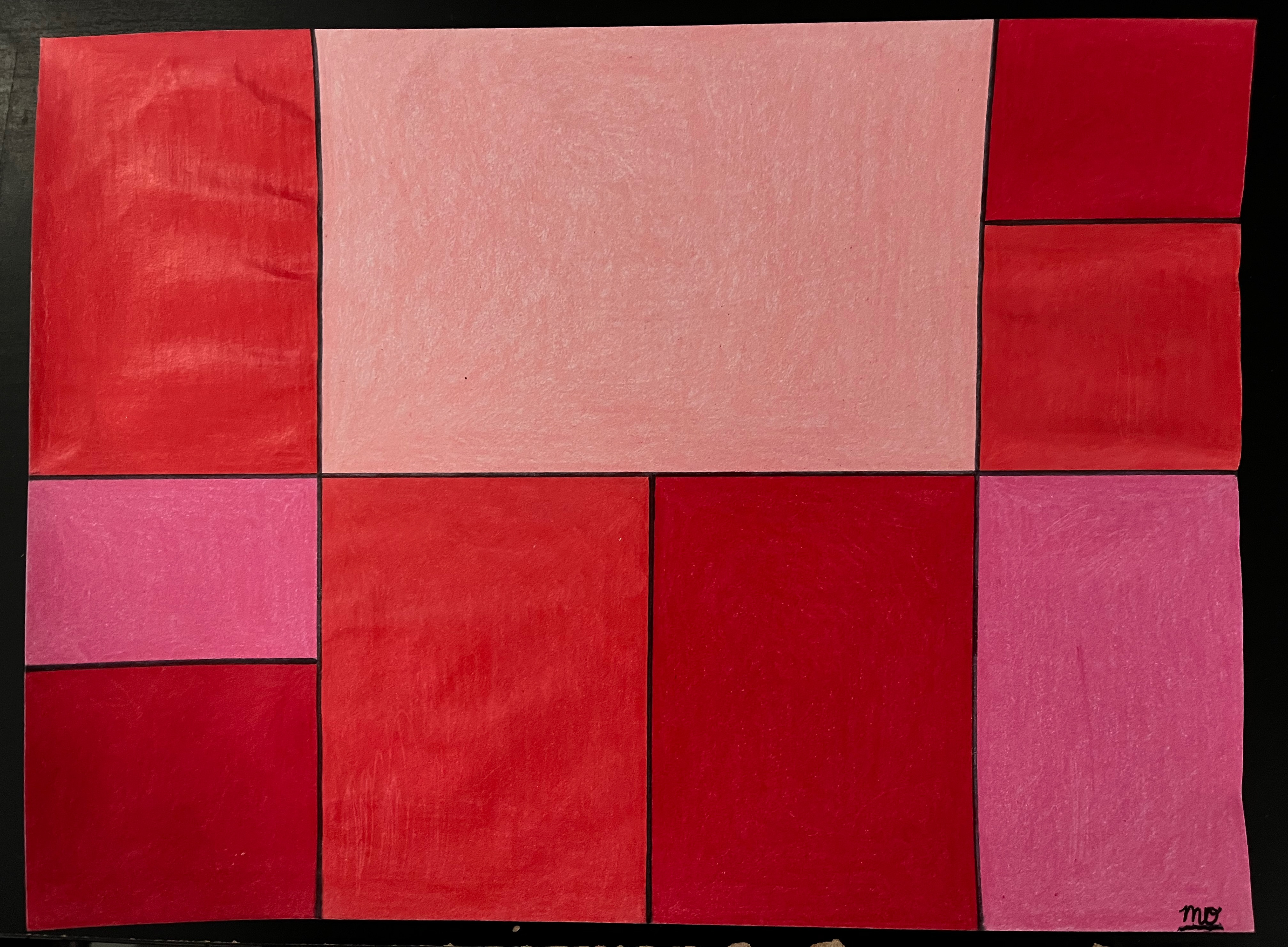 Monochromatic Red Abstract Rectangles