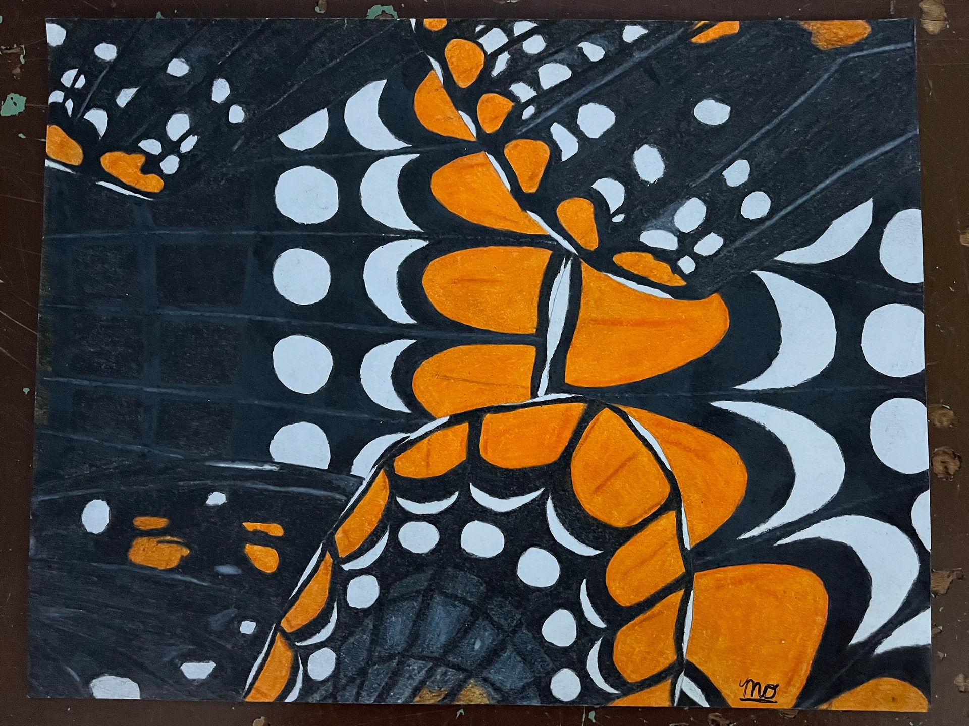 Baltimore Checkerspot Wing Abstract