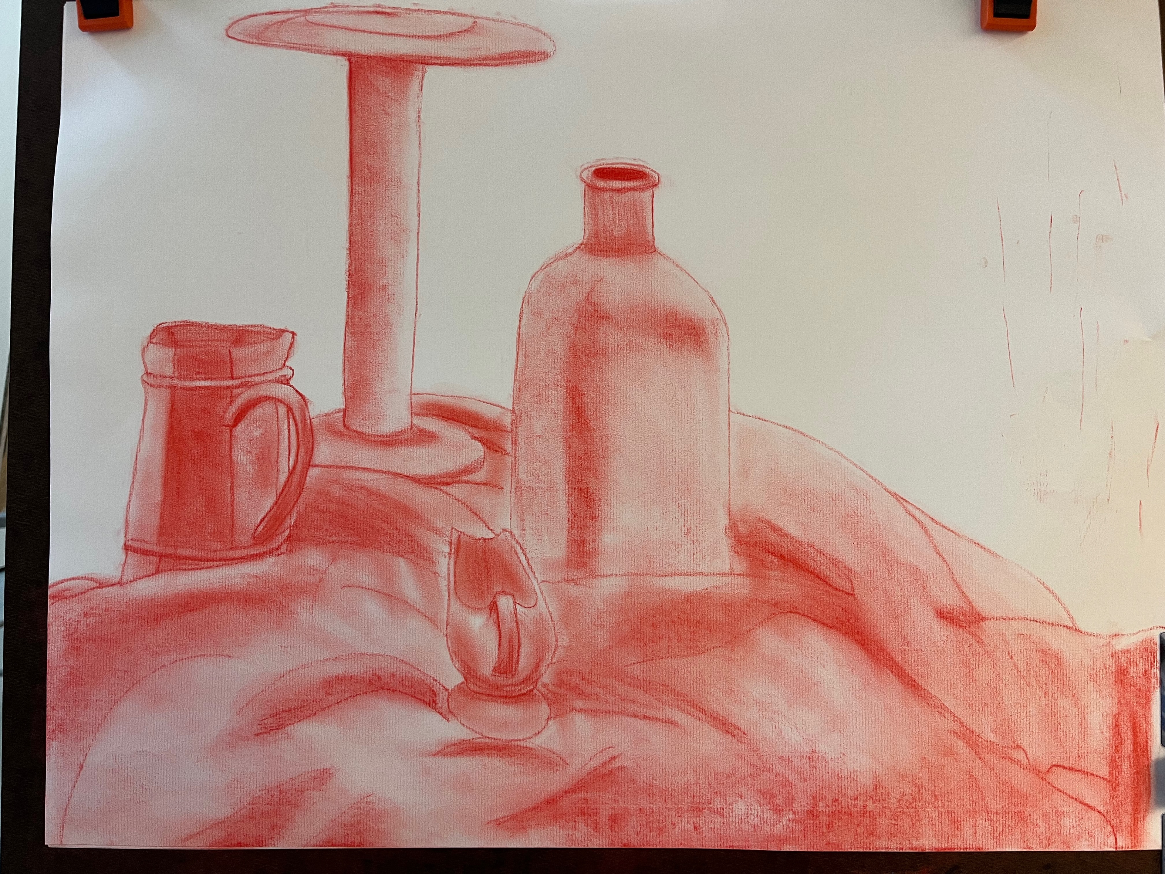 Red Pottery Still Life
