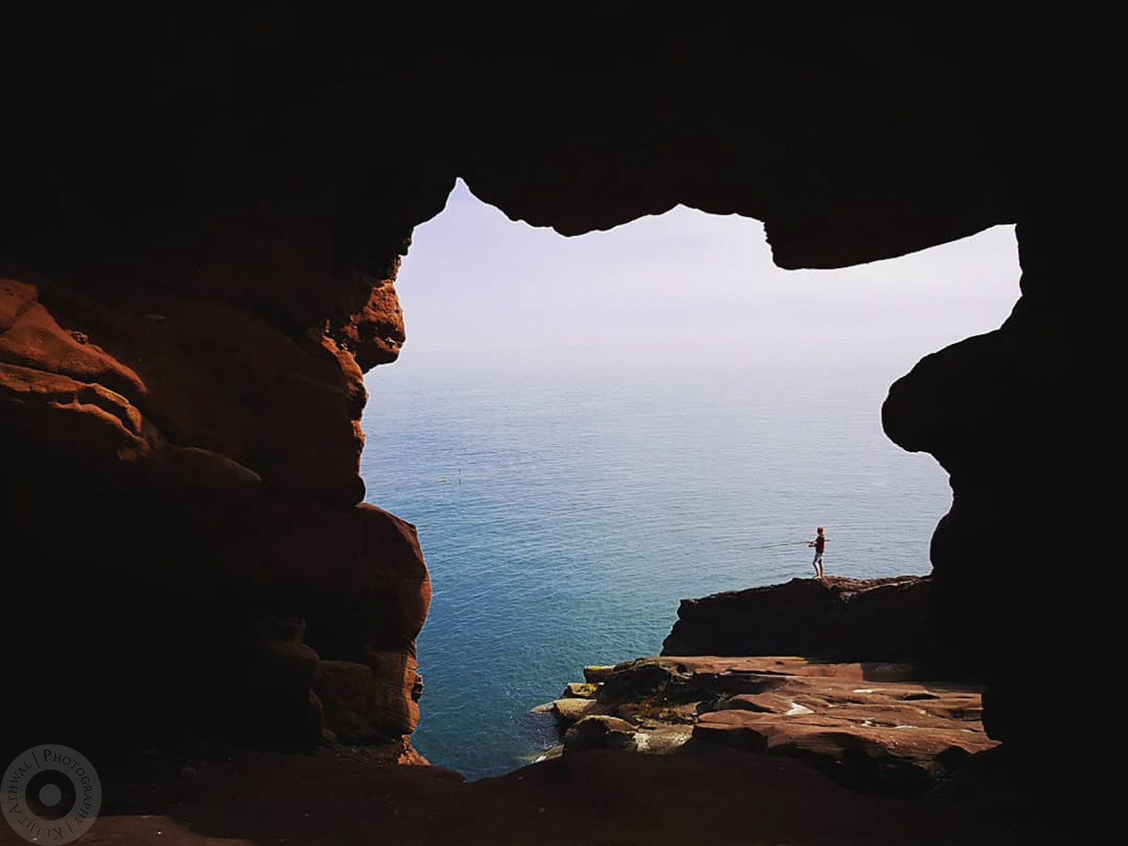 Arbroath Cliffs Fisherman
