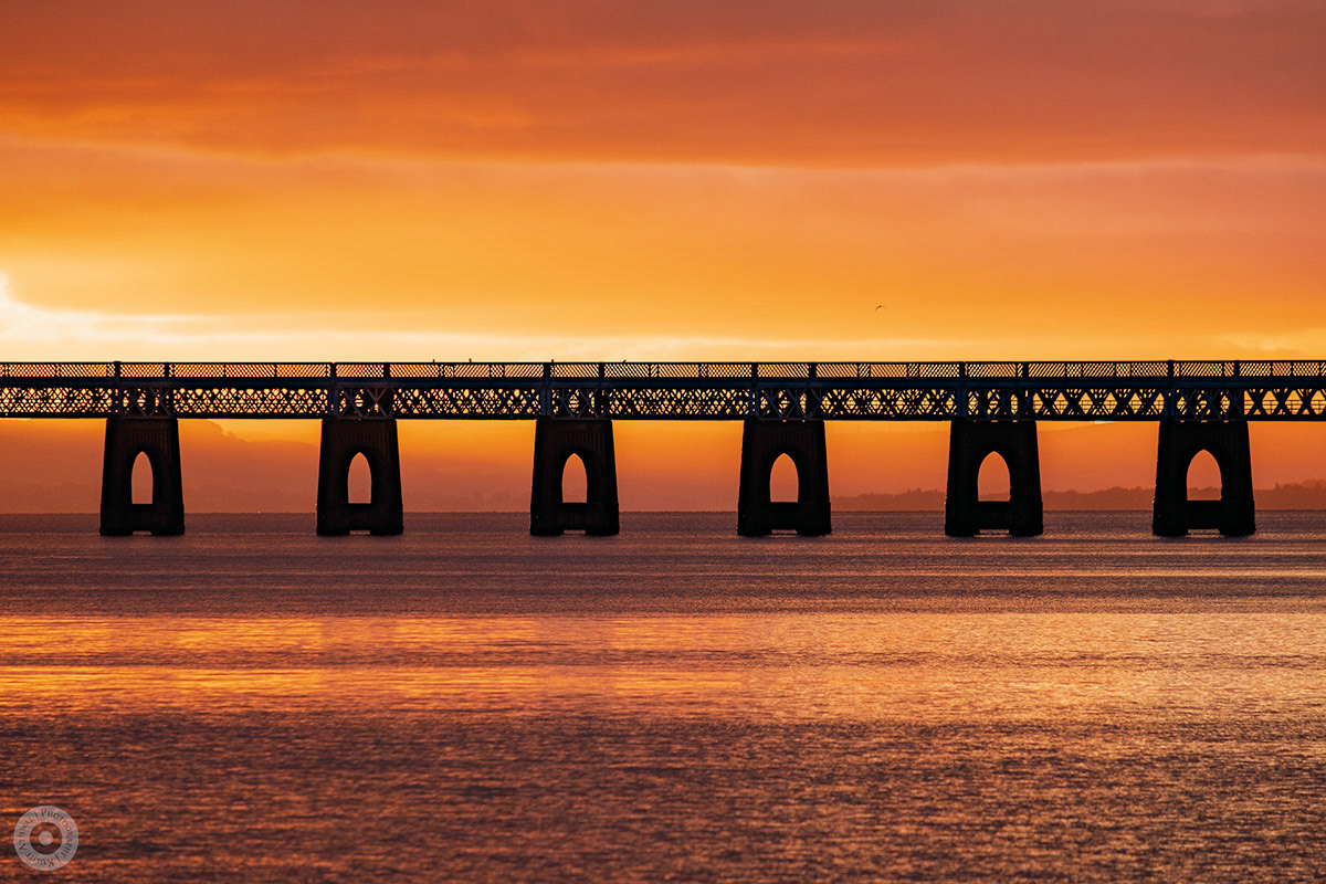 Tay Rail Bridge at Sunset