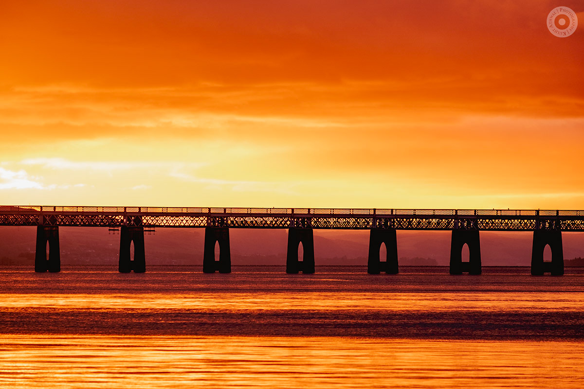 Tay Rail Bridge at Sunset
