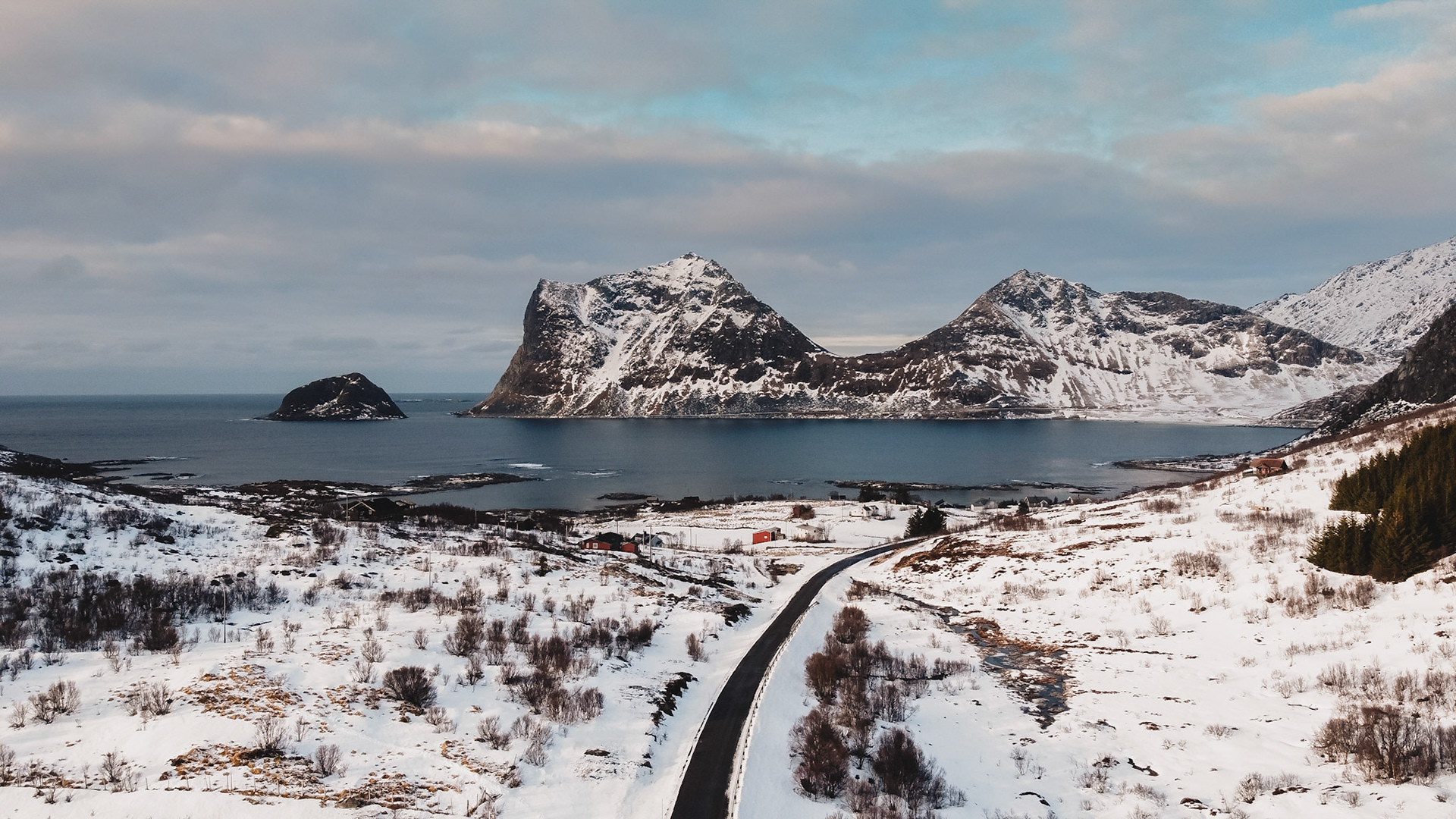 Hauklandstrand von Oben