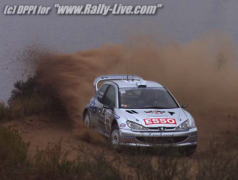 WRC 2000 - ARGENTINA RALLY 000514  -  PHOTO: DPPI / FRANCOIS FLAMANDMARCUS GRONHOLM (FIN) PEUGEOT 206 WRCTIMO RAUTIAINEN (FIN) PEUGEOT 206 WRC