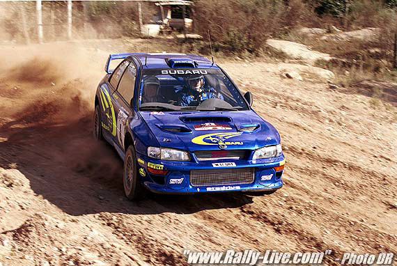 Juha Kankkunen in action in the Subaru Impreza 2000 WRC.Argentina Rally 2000.Photo:McKlein/LAT