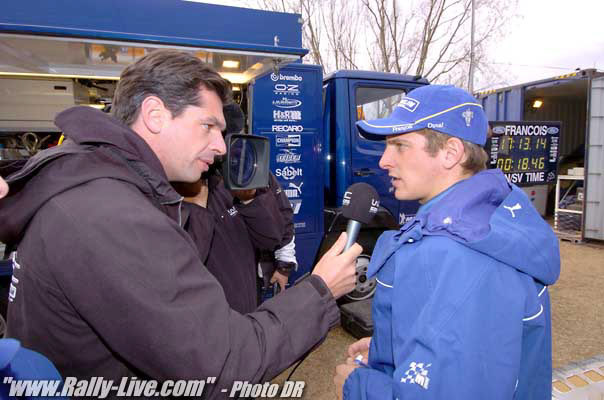 2004 World Rally ChampionshipRally Argentina, July 15-18, 2004Francois Duval is interviewed at the service park.Photo:  Ralph Hardwick