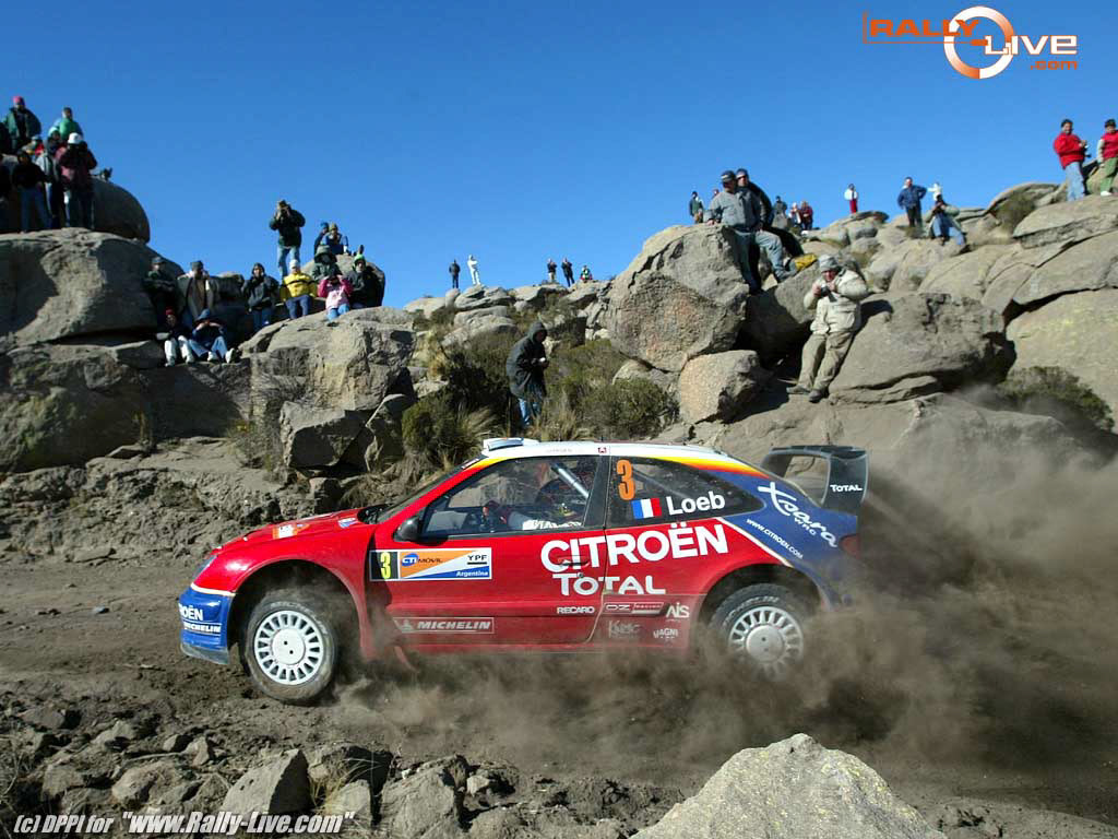 AUTO - WRC 2004 - ARGENTINA RALLY - CORDOBA 18/07/2004 - PHOTO : DPPIN 3 - SEBASTIEN LOEB - DANIEL ELENA / CITROEN XSARA WRC - ACTION