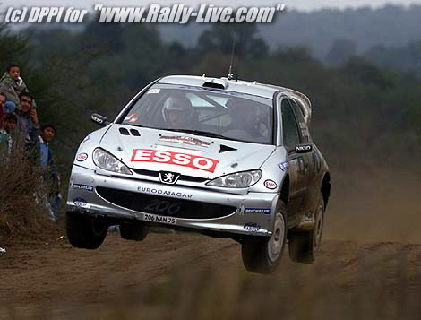 WRC 2000 - ARGENTINA RALLY 000514  -  PHOTO: DPPIMARCUS GRONHOLM (FIN) PEUGEOT 206 WRCTIMO RAUTIAINEN (FIN) PEUGEOT 206 WRC