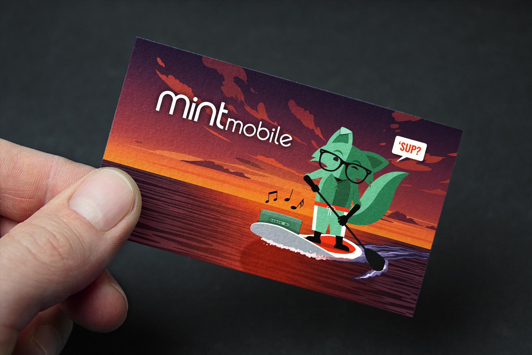 Personalized business card art for the CEO, David Glickman