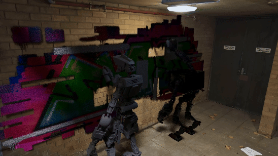graffiti and spray rendered
