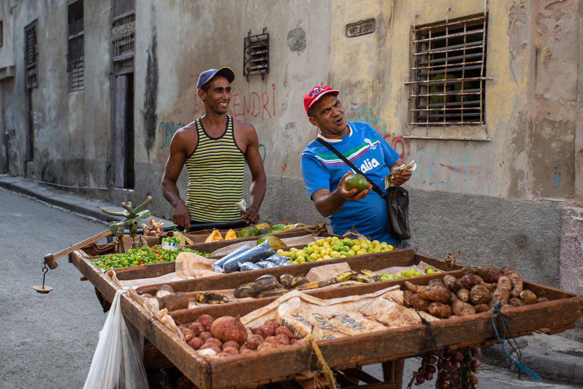 El vendedor de verduras, Havana, 2019