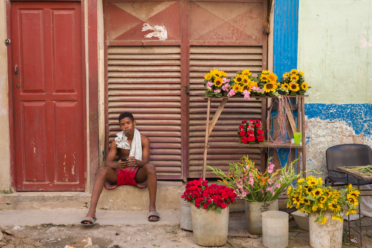 El vendedor de flores, Havana, 2019