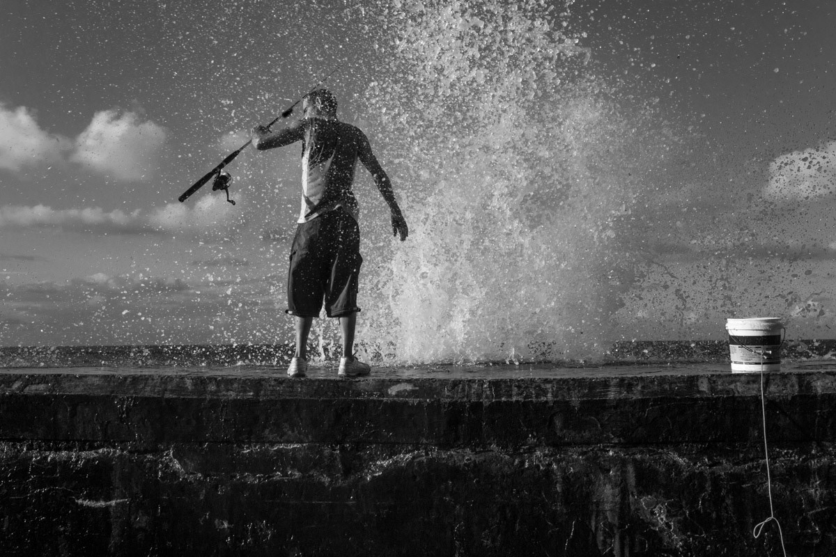 Pescador, Malecón, Havana, 2019