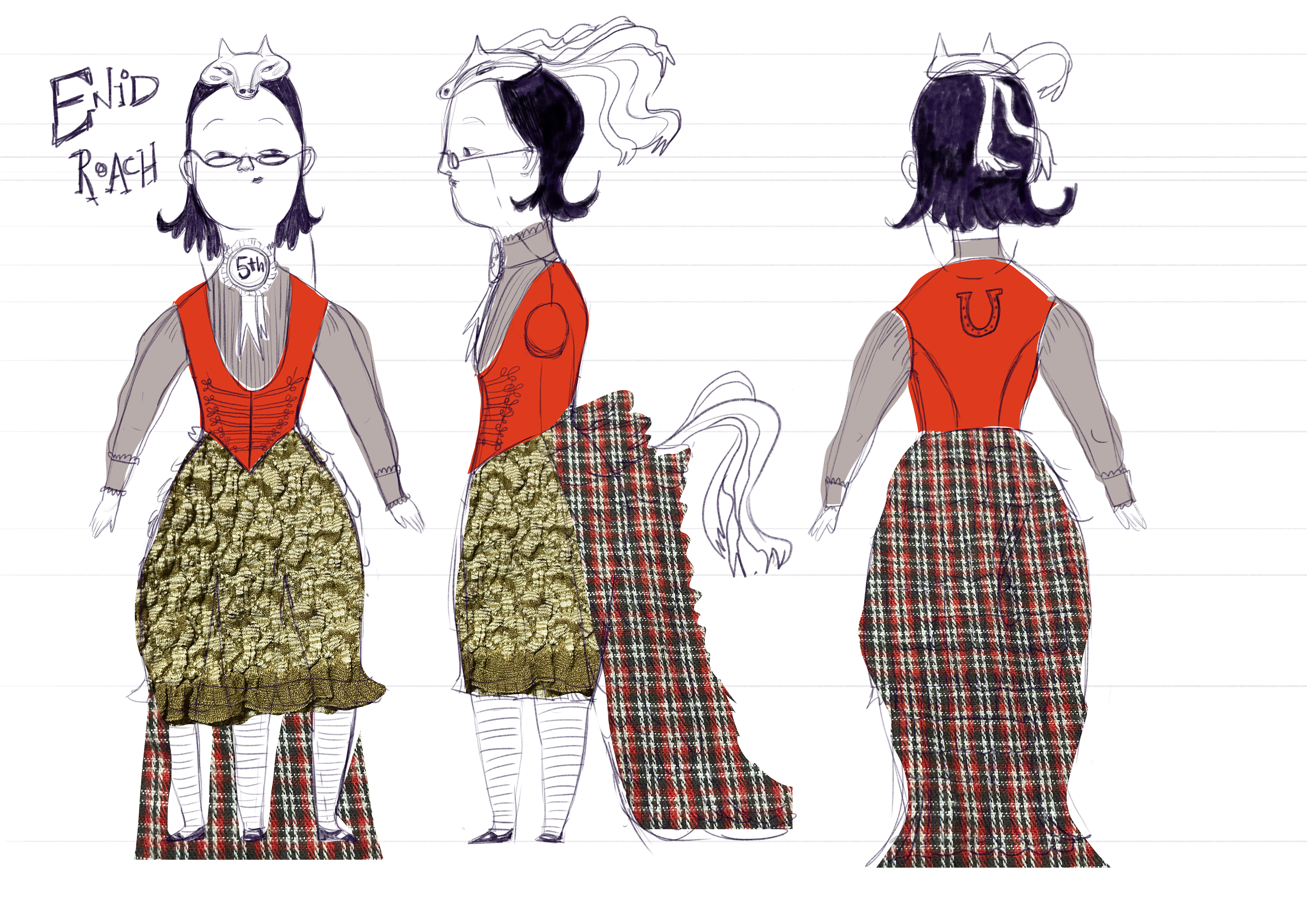 Enid roach collage of fabrics and texture