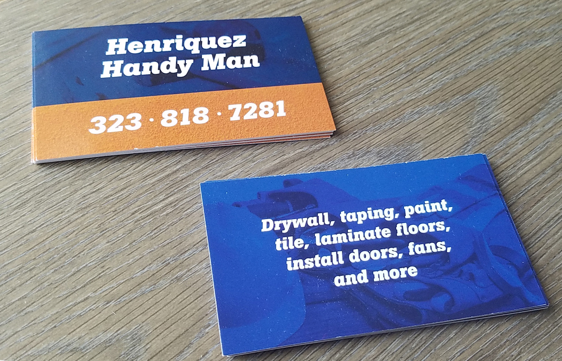 Not a lot of information was provided to play with on this one. However, the client envisioned a design that evoked "handyman".