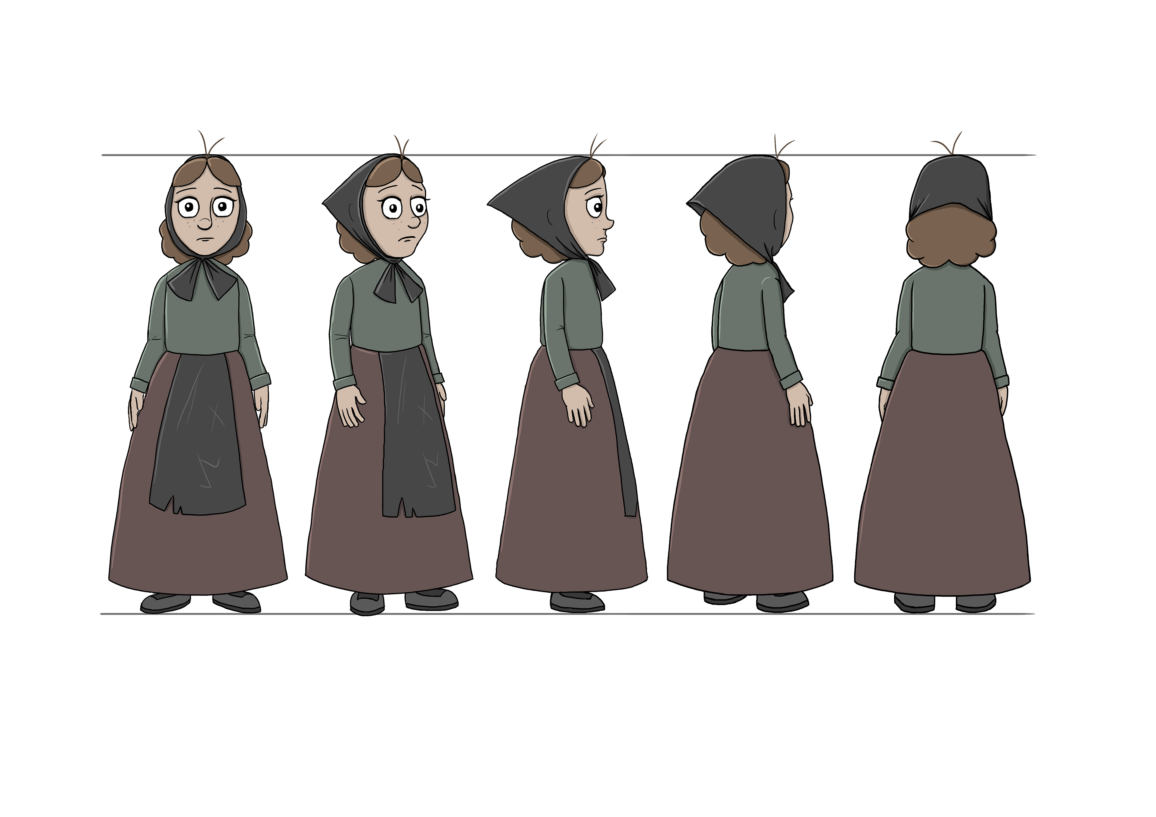 'Maria' Character Turnaround (from my final university film)