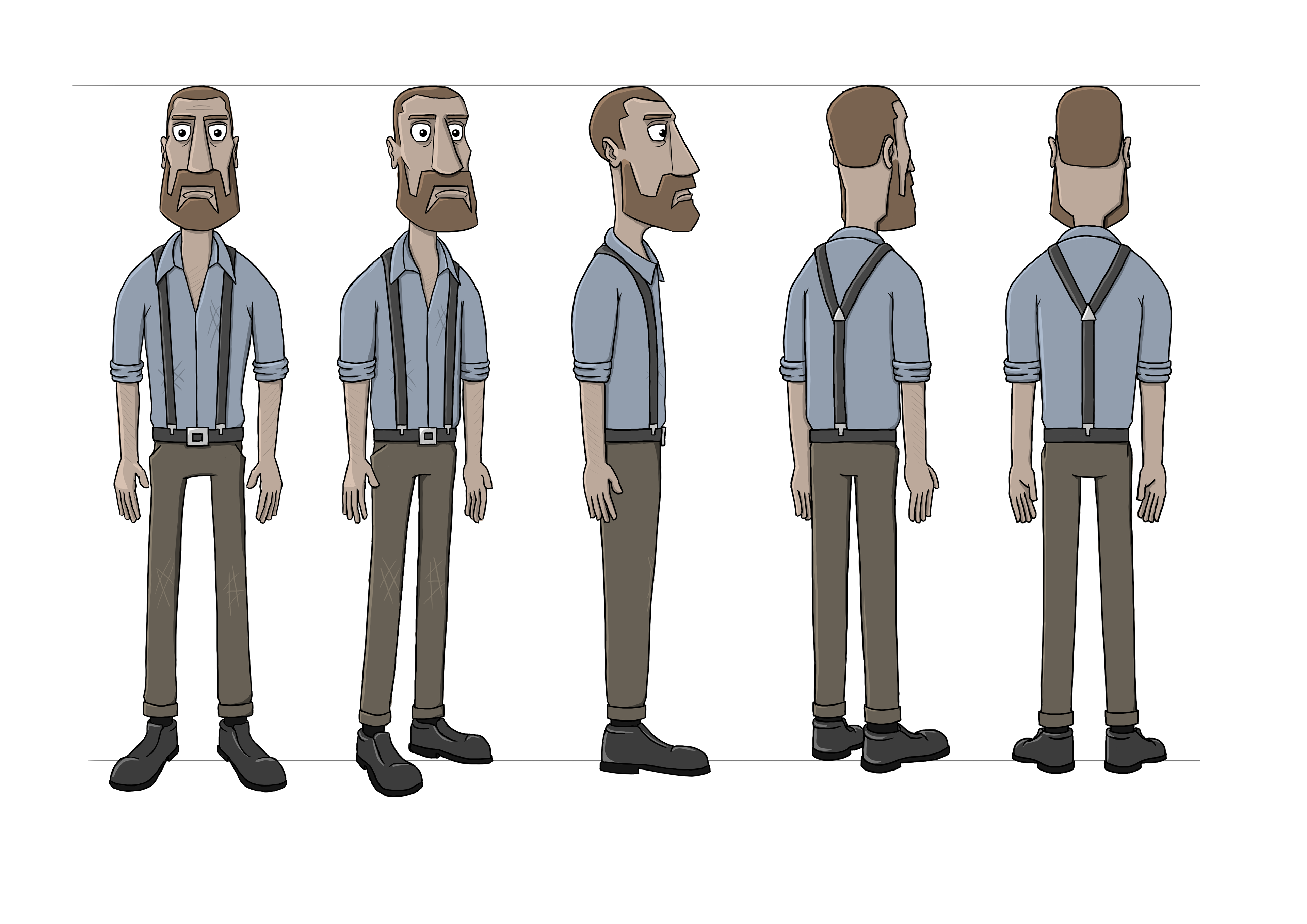 'Fredrick' Character Turnaround (from my final university film)
