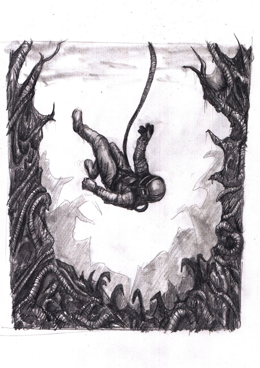 Astronaut Traditional Illustration 