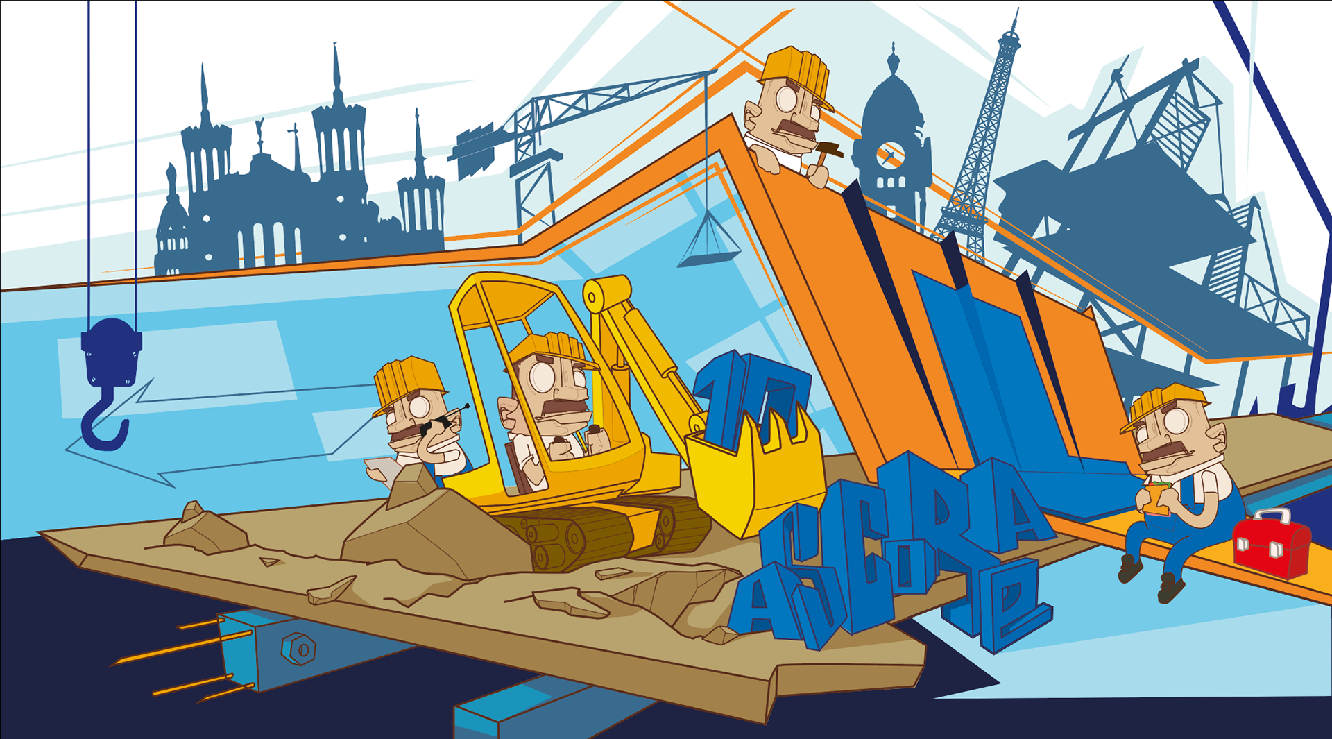 Illustration finale validée avant réalisation de la fresque