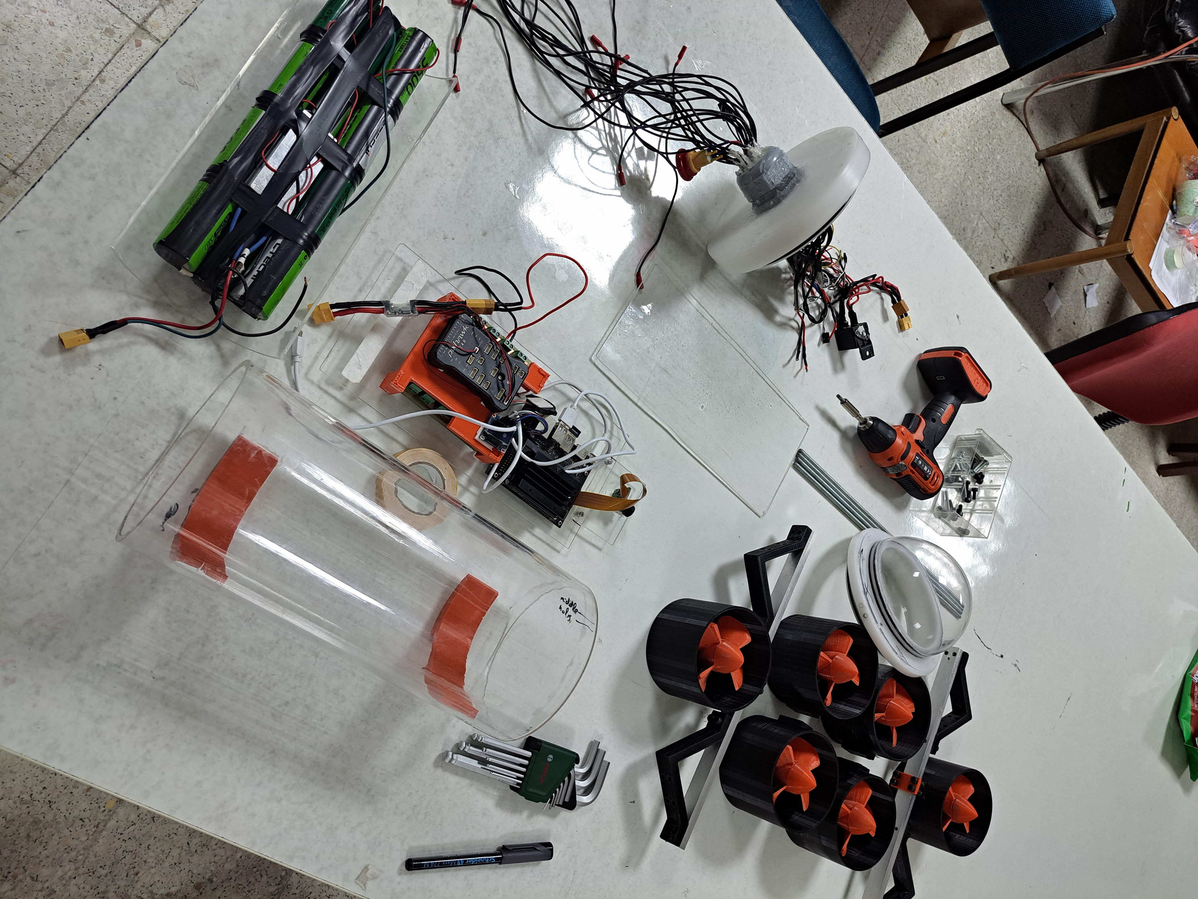 disassembly of the AUV