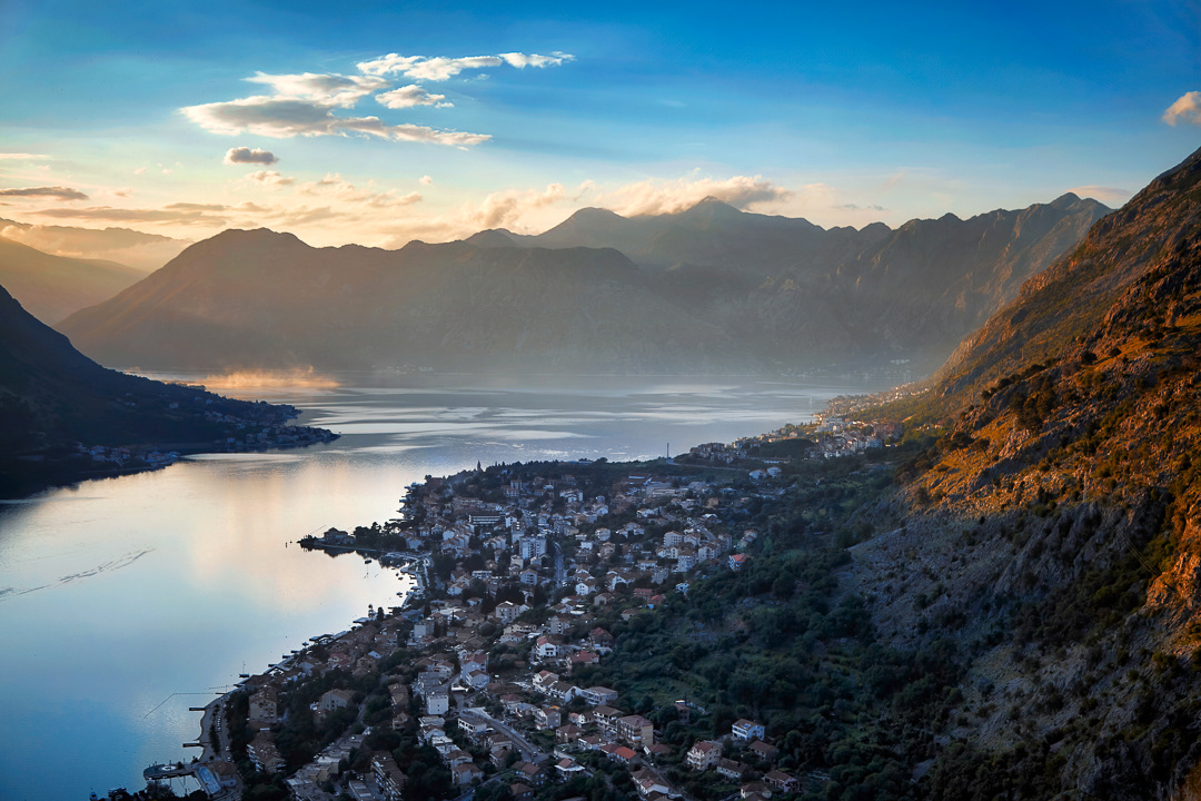 Kotor bay sunset colors 2014